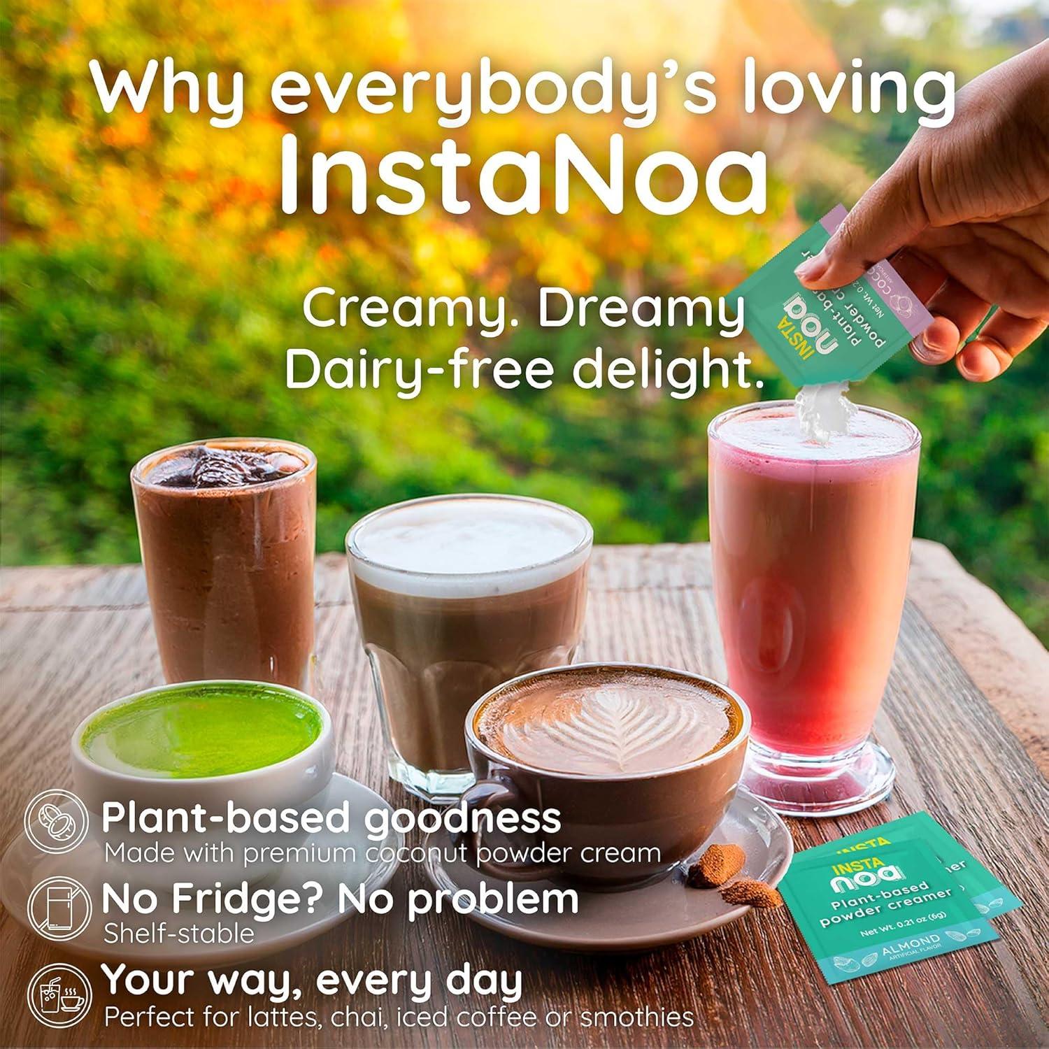 Crema en Polvo Vegana NOA Sabor Coco y Almendra 30 Sobres