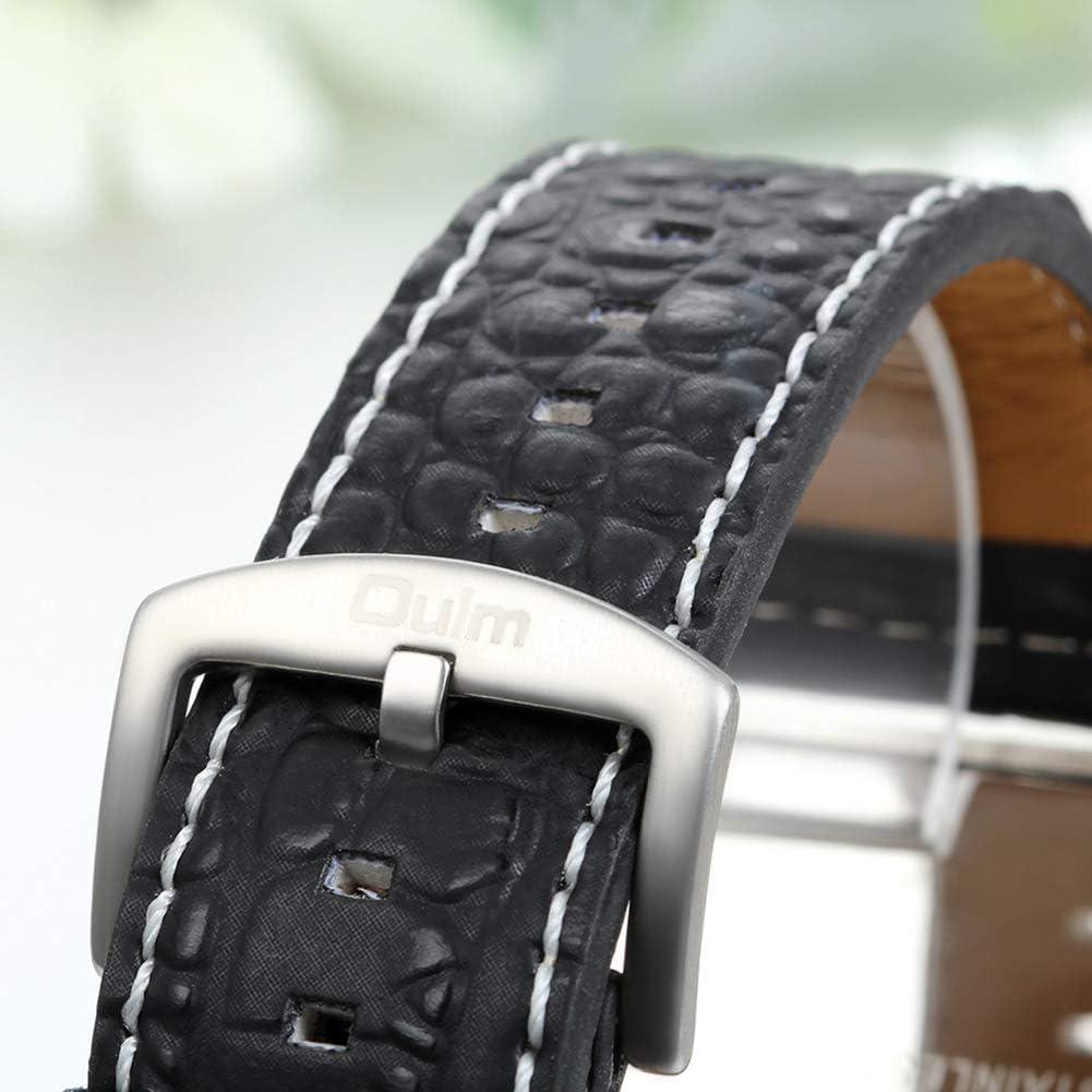 Reloj Militar JewelryWe Hombre 5.9cm Cuarzo Cuero Negro