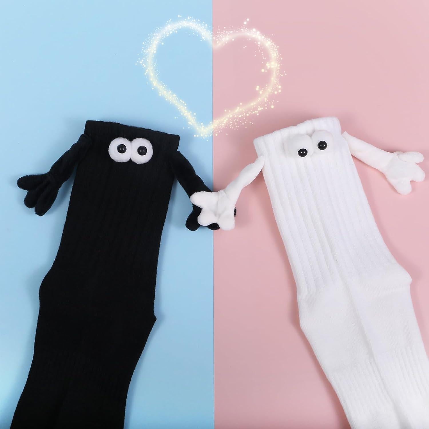 Calcetines 3D Manos Unidas Magnéticos Regalo Divertido