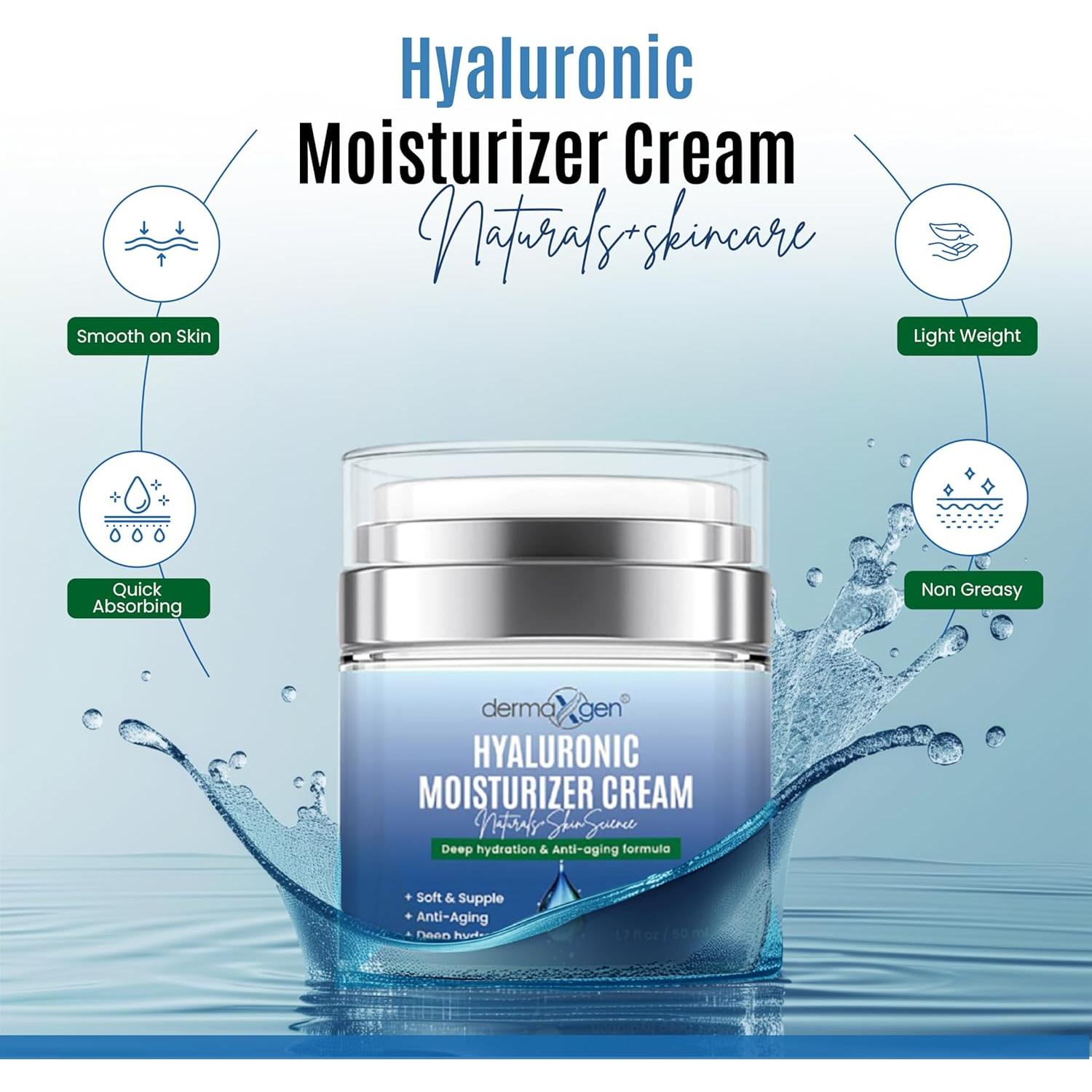 Crema Hidratante Facial Naturals+SkinScience 50 ml - Ácido Hialurónico