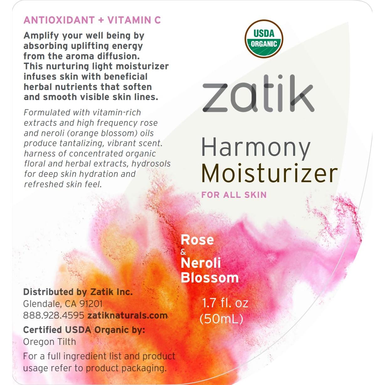 Hidratante Orgánico Zatik Naturals 50ml Rosa y Neroli Vegano