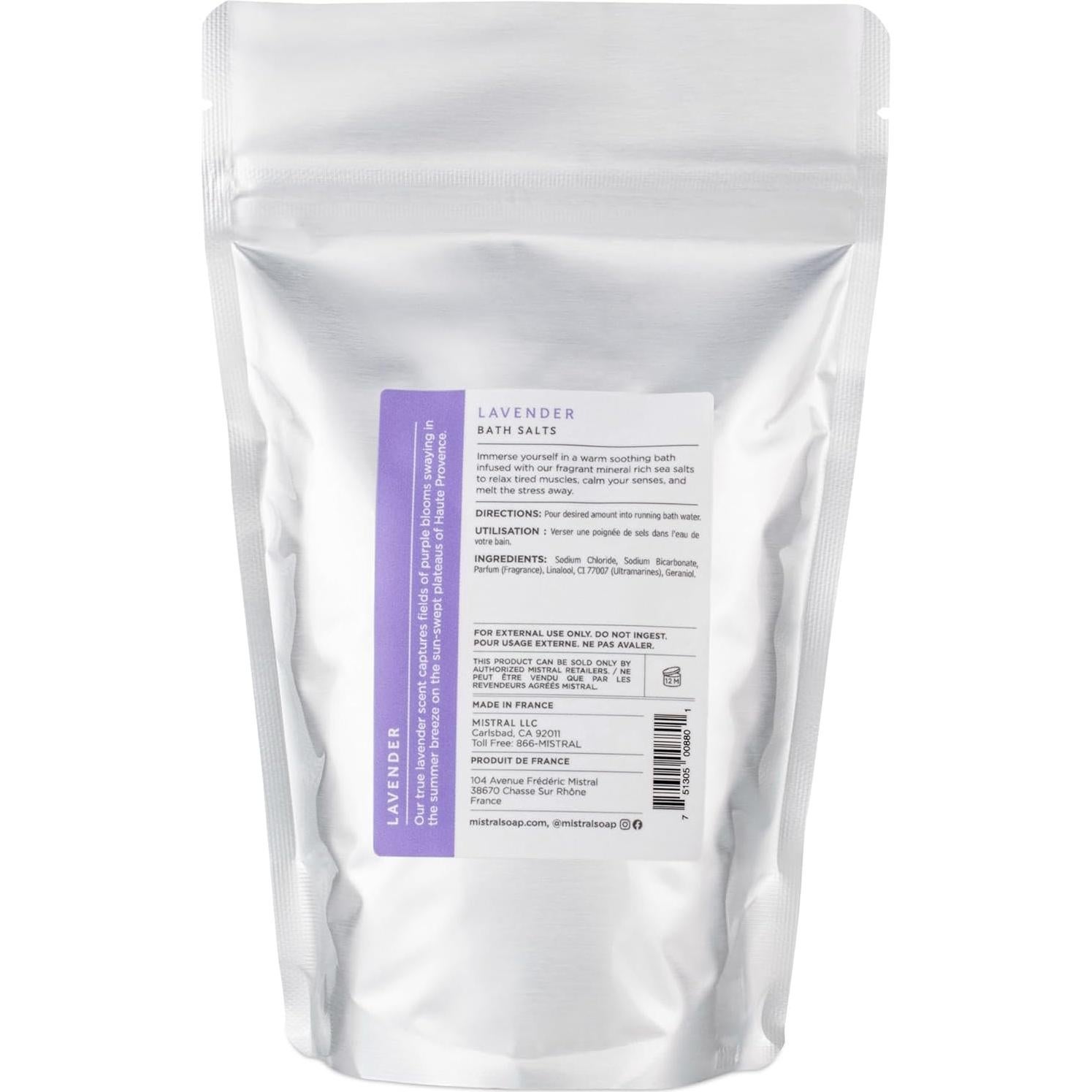 Sal de Baño Mistral 650g Lavanda Mar Mediterráneo