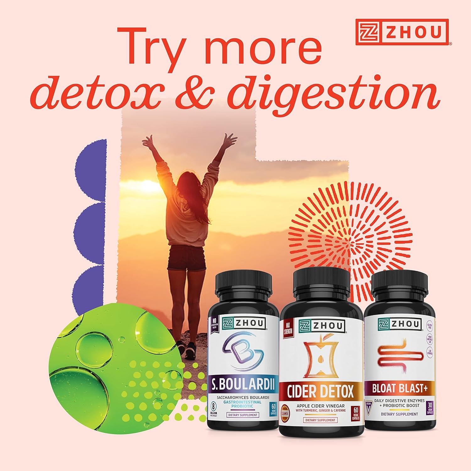 Gomitas de Vinagre de Sidra de Manzana Zhou - 60 Gomitas Veganas