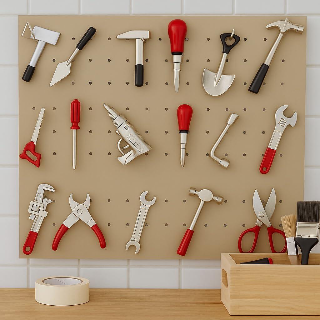 Juego de Herramientas Miniatura GALAOMA 17PCS 1:12 Metal