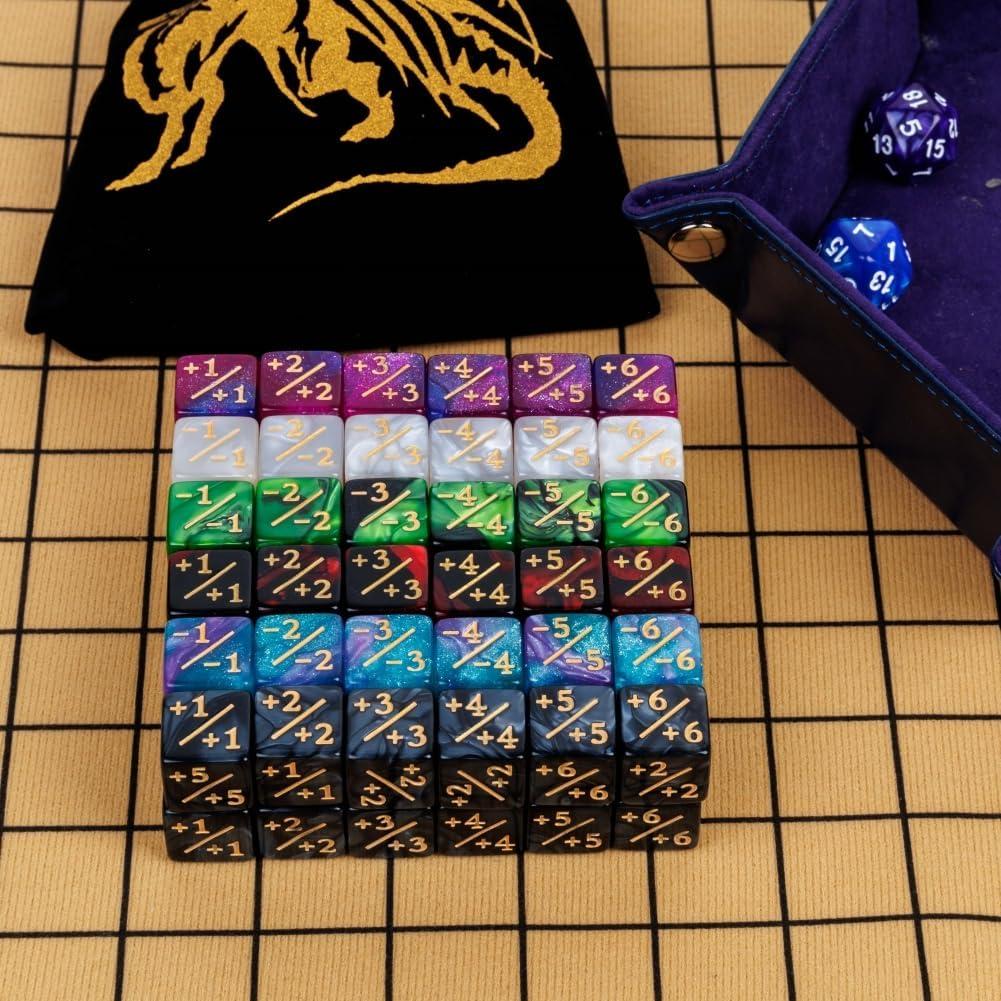 Set de Dados Contadores Magic The Gathering 72 Pcs D6 MTG