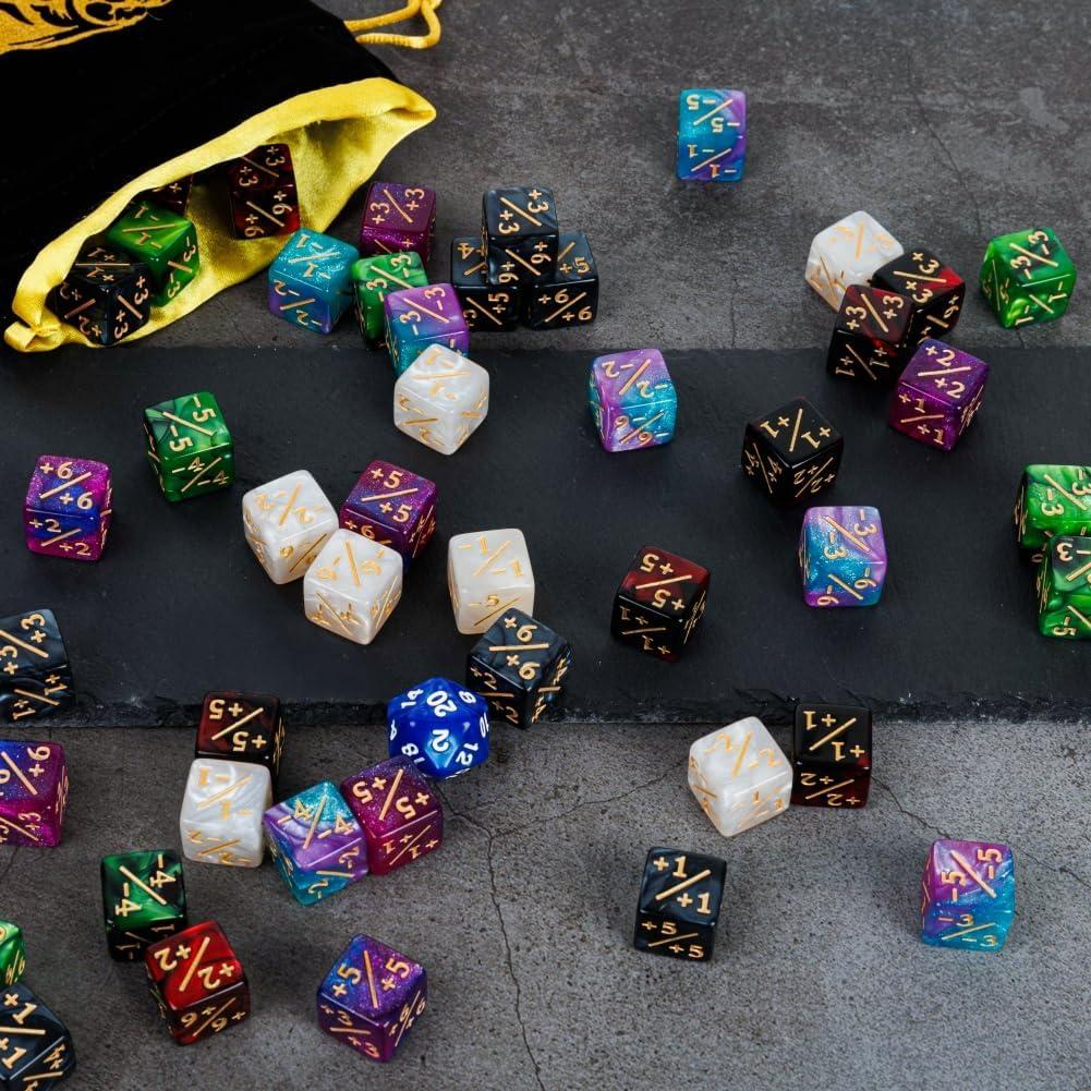 Set de Dados Contadores Magic The Gathering 72 Pcs D6 MTG