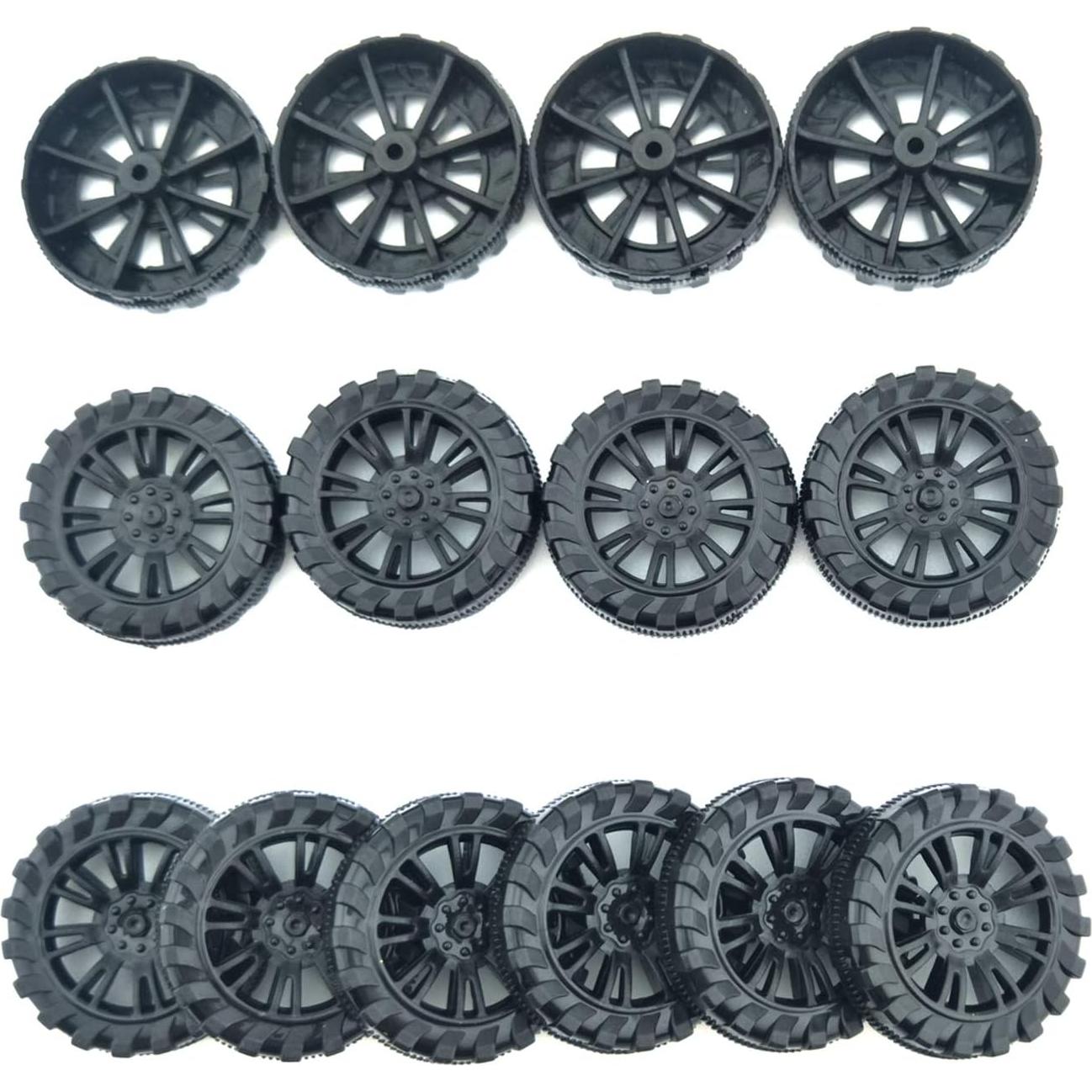 EUDAX 300 Ruedas de Plástico 30mm y 150 Ejes STEM 2mm