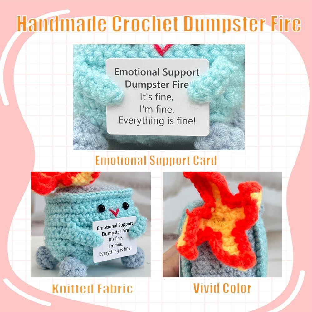 Fuego de Basura de Soporte Emocional RovyFota Azul Tejido