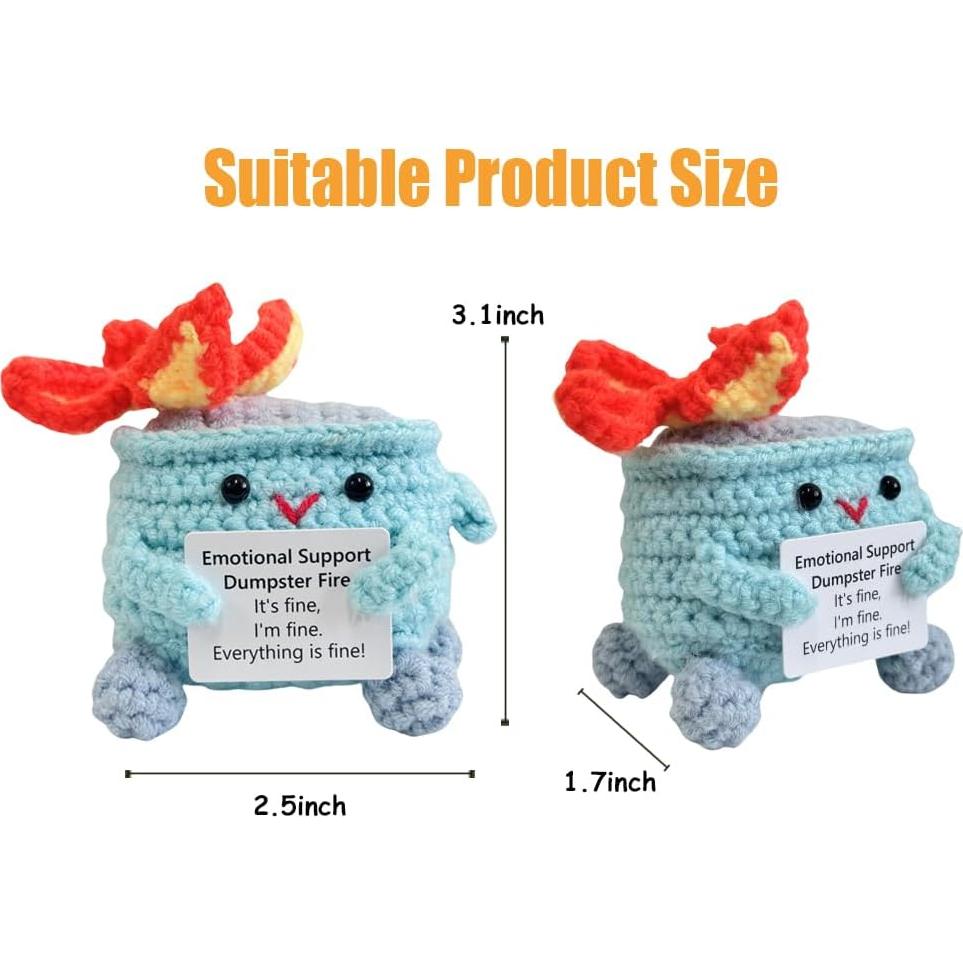 Fuego de Basura de Soporte Emocional RovyFota Azul Tejido