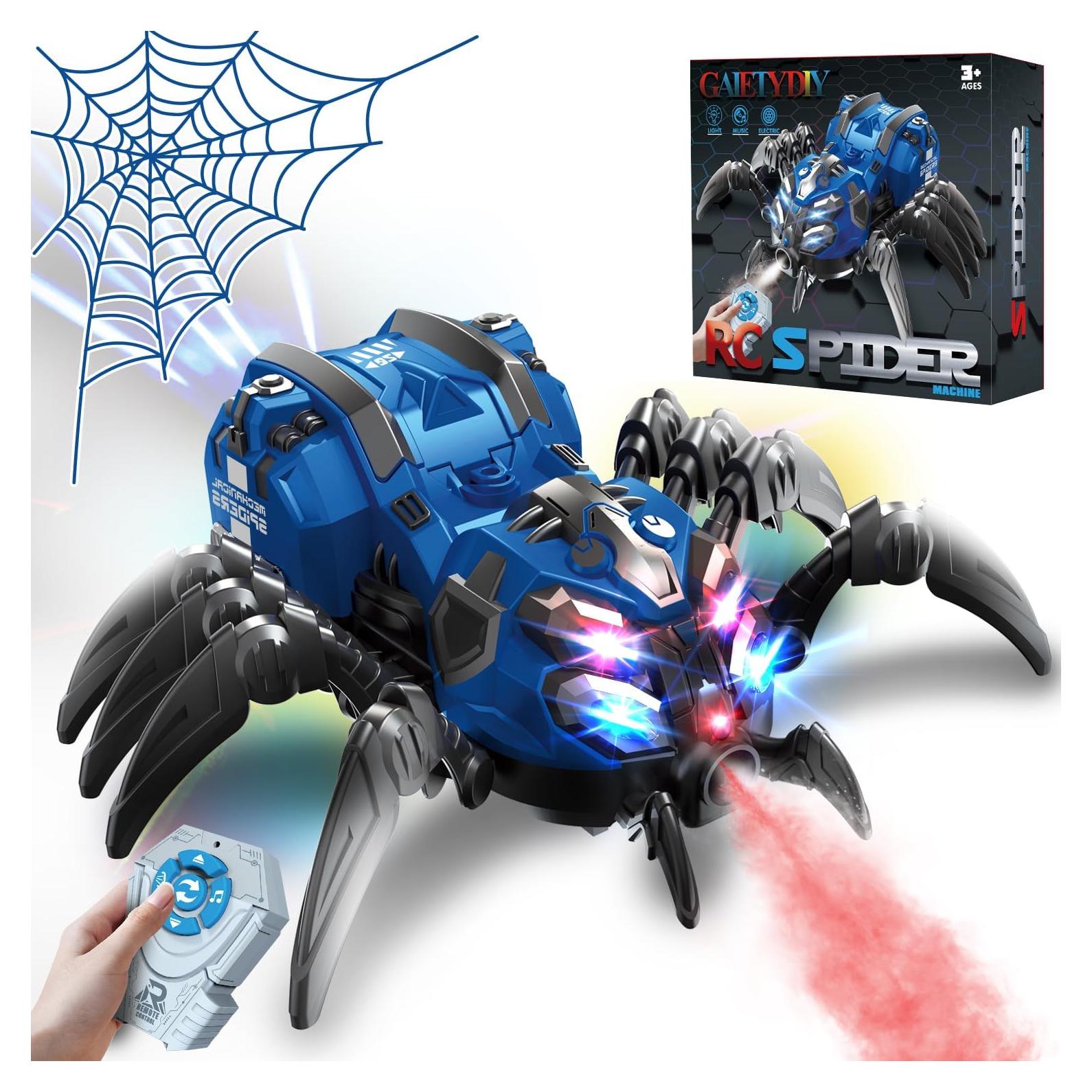 Juguete Robot Araña RC GAIETYDIY Azul con Luces y Música