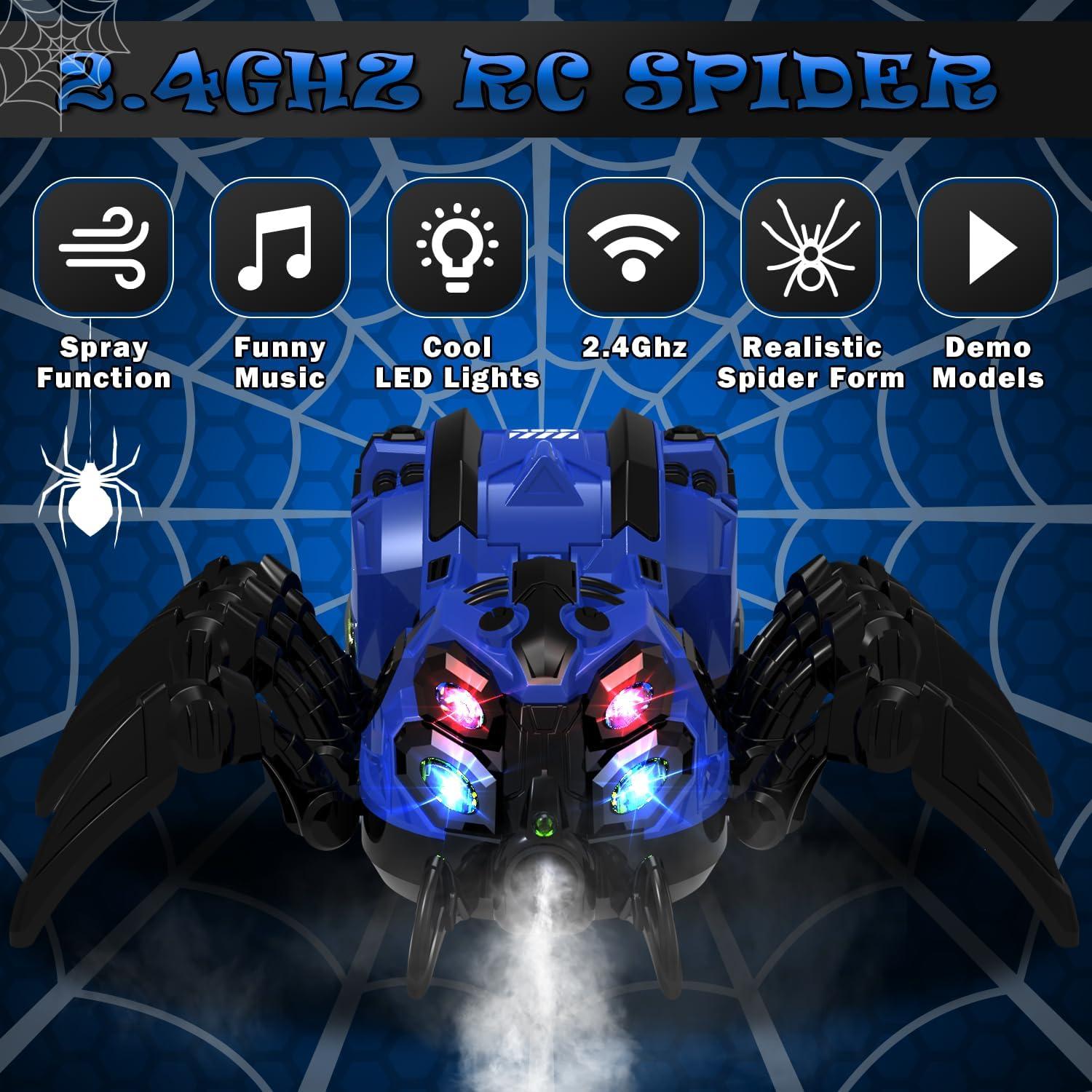 Juguete Robot Araña RC GAIETYDIY Azul con Luces y Música