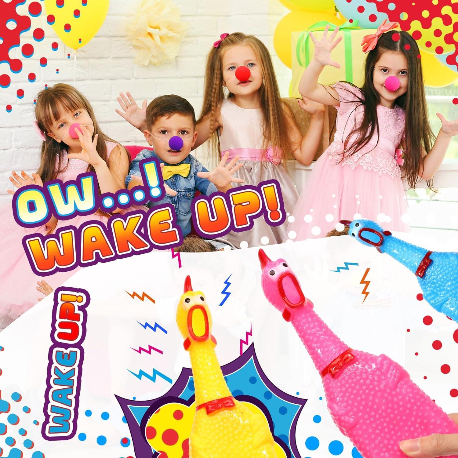 Juguete de Pollo Gritador de Goma Honoson 32 Pcs 30.48 cm