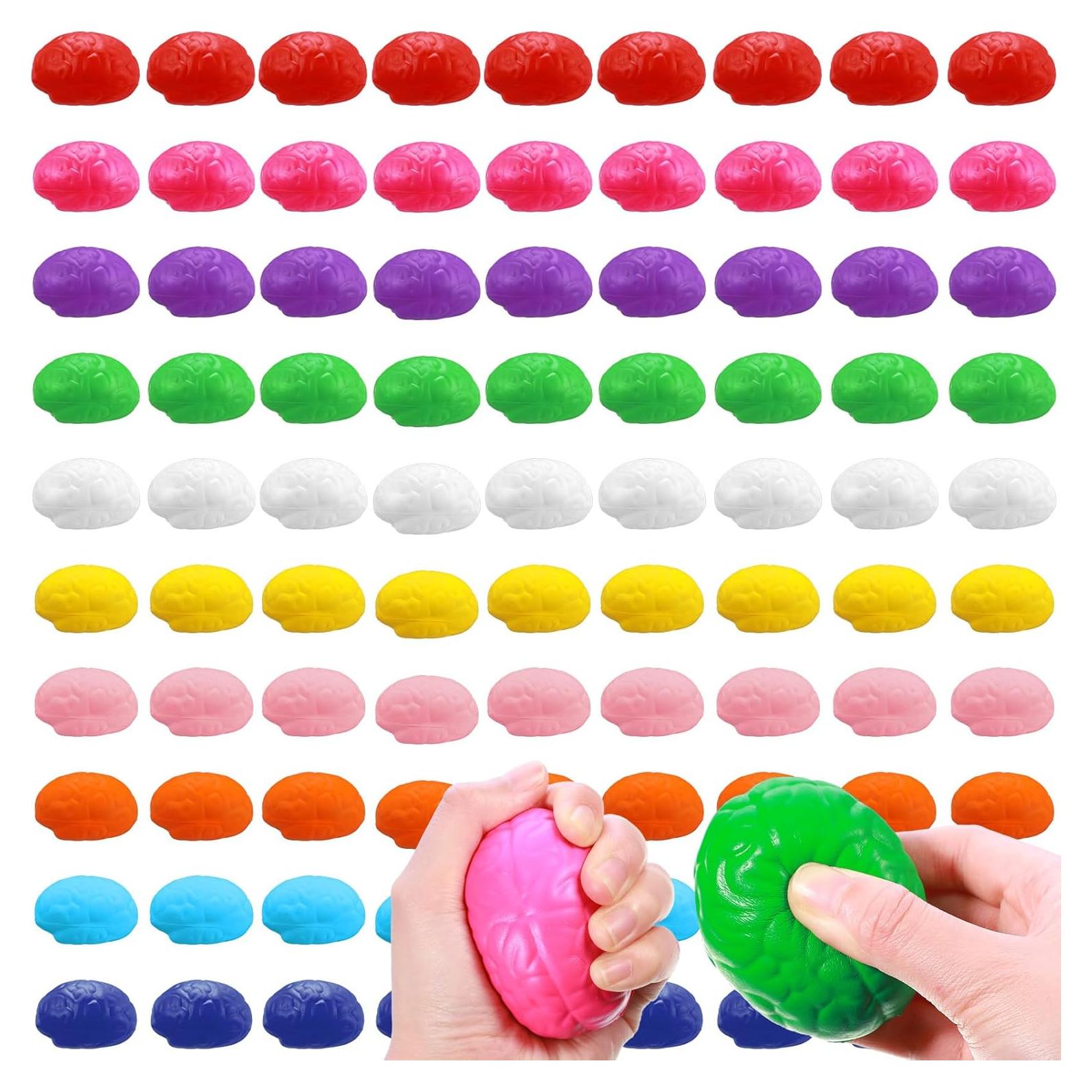 40 Pelotas Antiestrés Cerebrales Kasyat 7.1 cm Coloridas