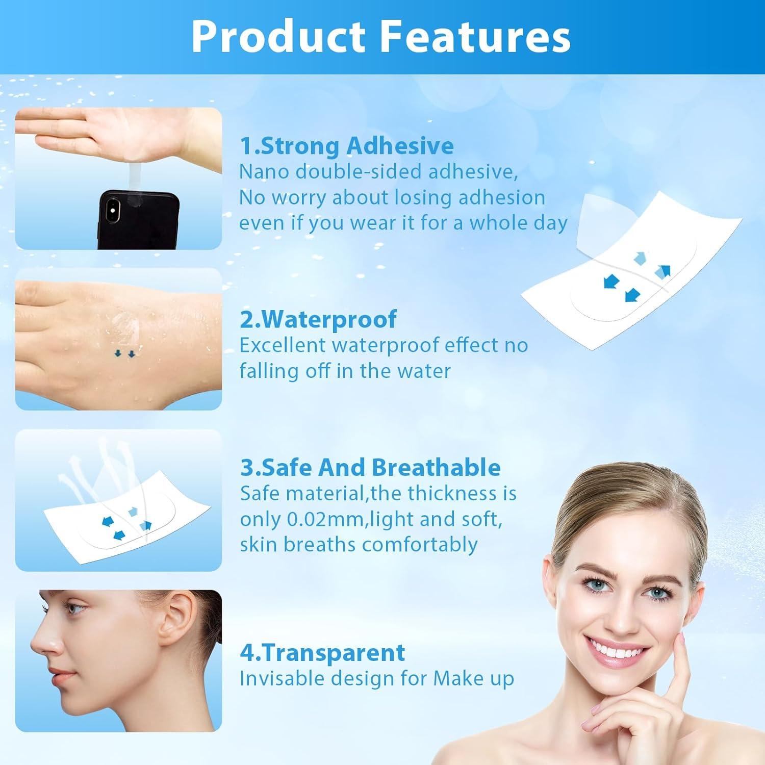 Cinta de Lifting Facial Invisible Netlkjonk 156PCS Antienvejecimiento