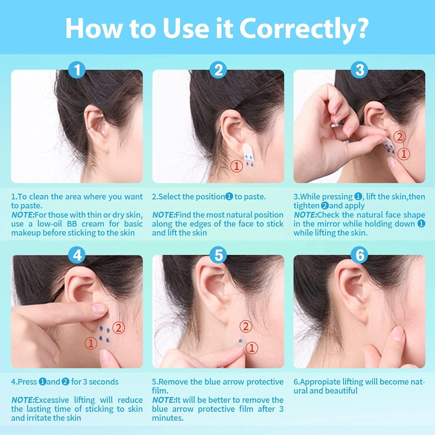 Cinta de Lifting Facial Invisible Netlkjonk 156PCS Antienvejecimiento