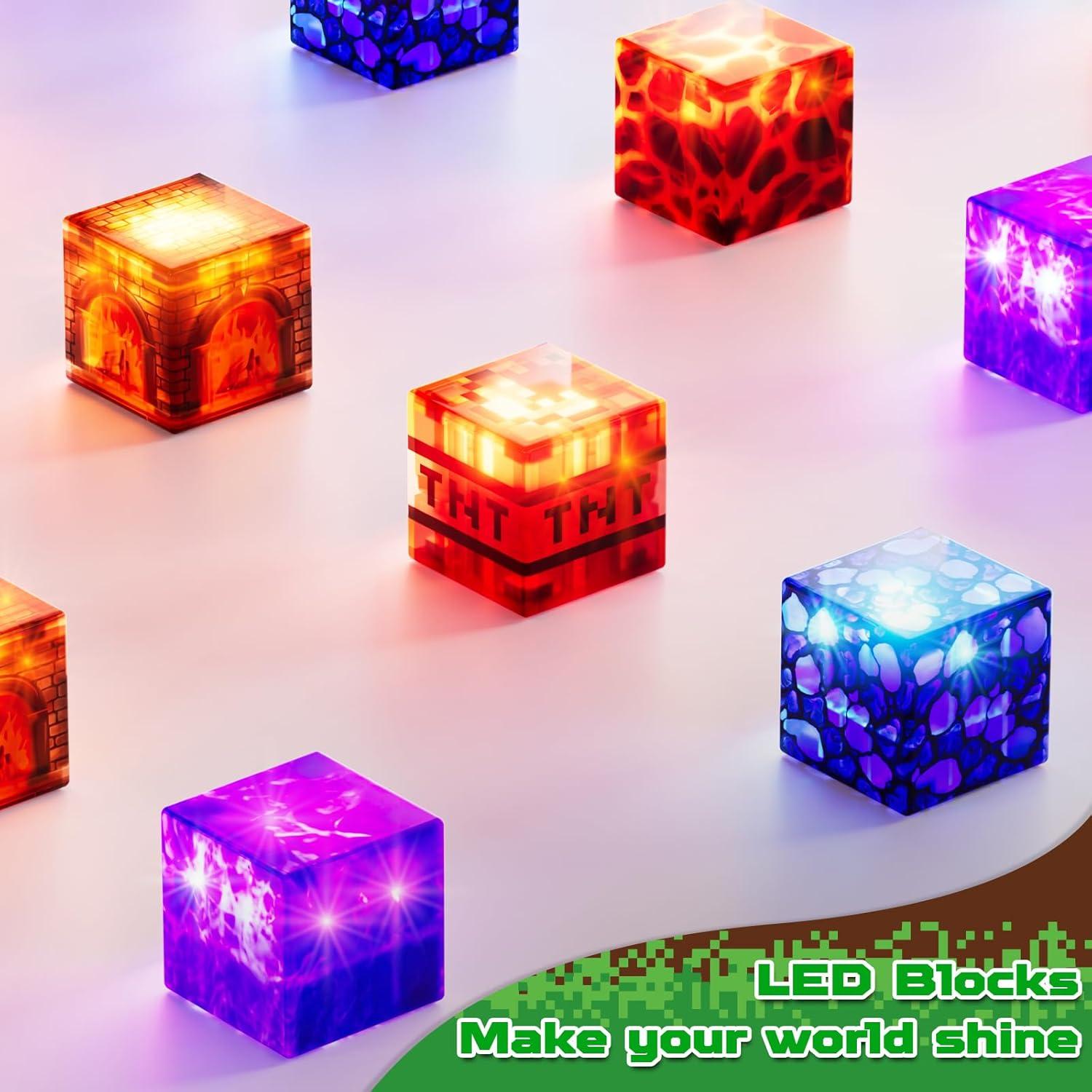 Bloques Magnéticos GraceDuck 150 PCS Volcán LED Juguete 3+