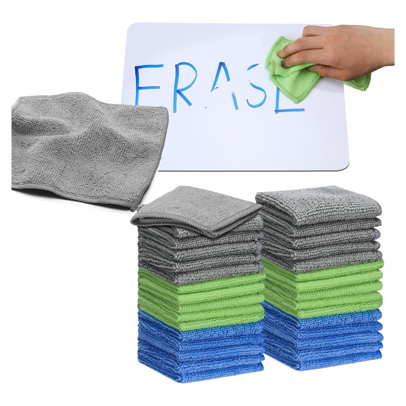 Paños de Microfibra Tanlade 15.24cm 30 Pcs Gris Verde Azul