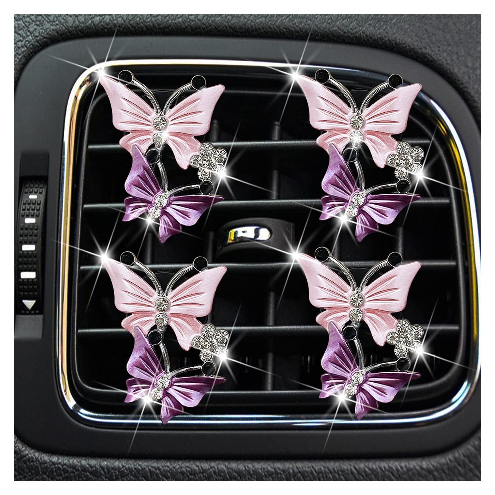 Ambientadores para Automóvil Maitech Clips Mariposa 4 Pcs Rosa