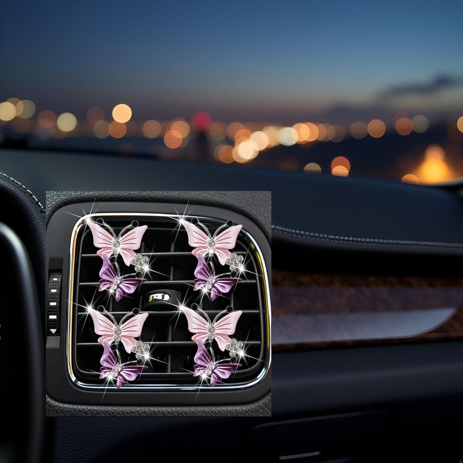 Ambientadores para Automóvil Maitech Clips Mariposa 4 Pcs Rosa