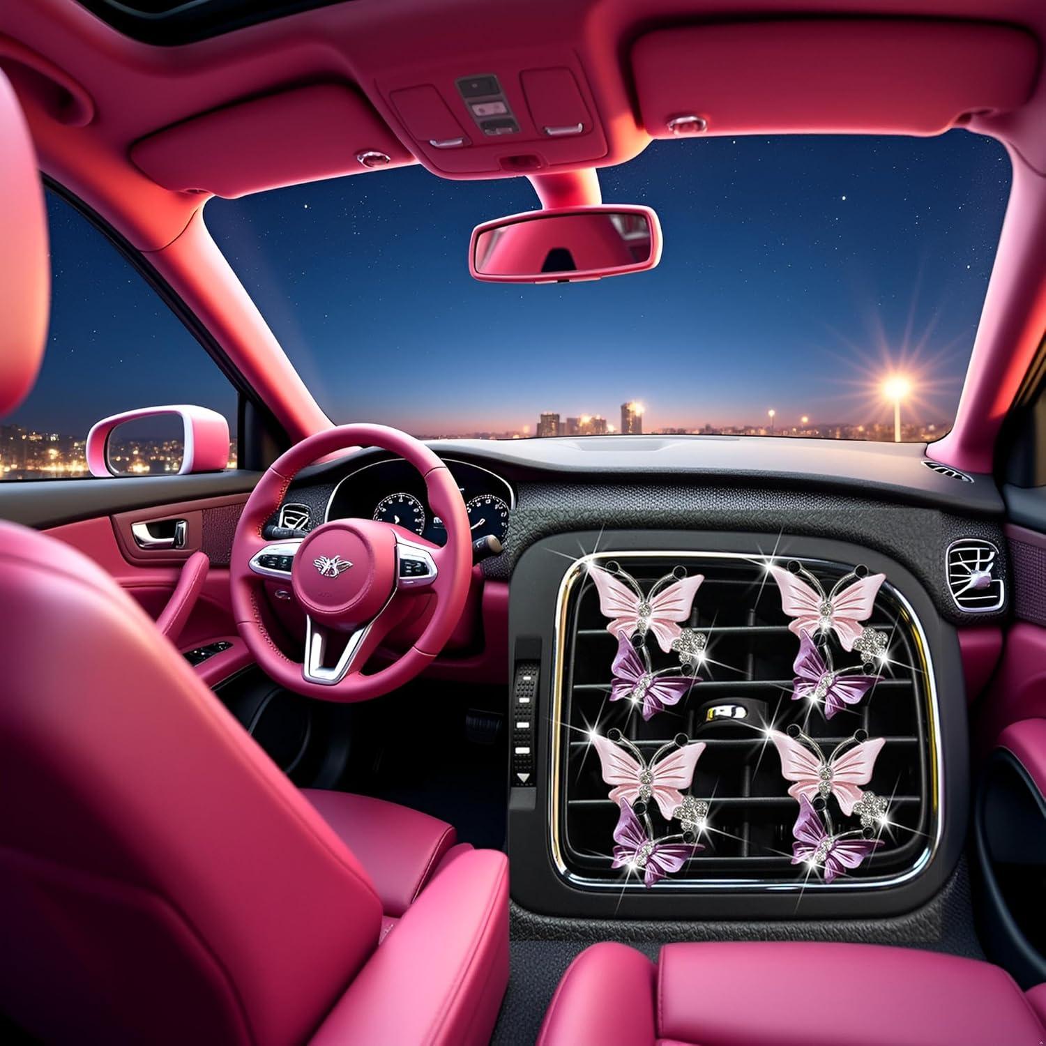 Ambientadores para Automóvil Maitech Clips Mariposa 4 Pcs Rosa