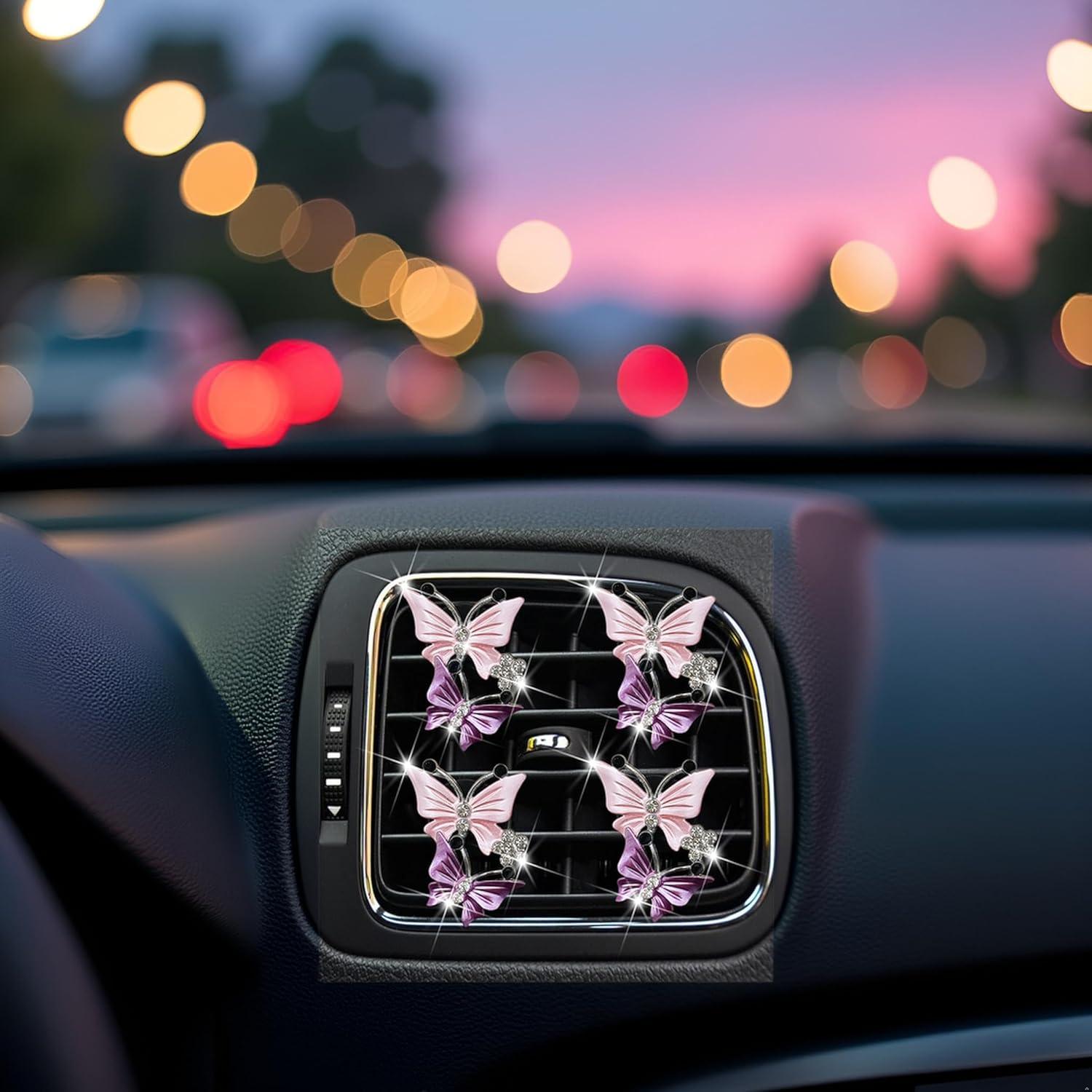 Ambientadores para Automóvil Maitech Clips Mariposa 4 Pcs Rosa