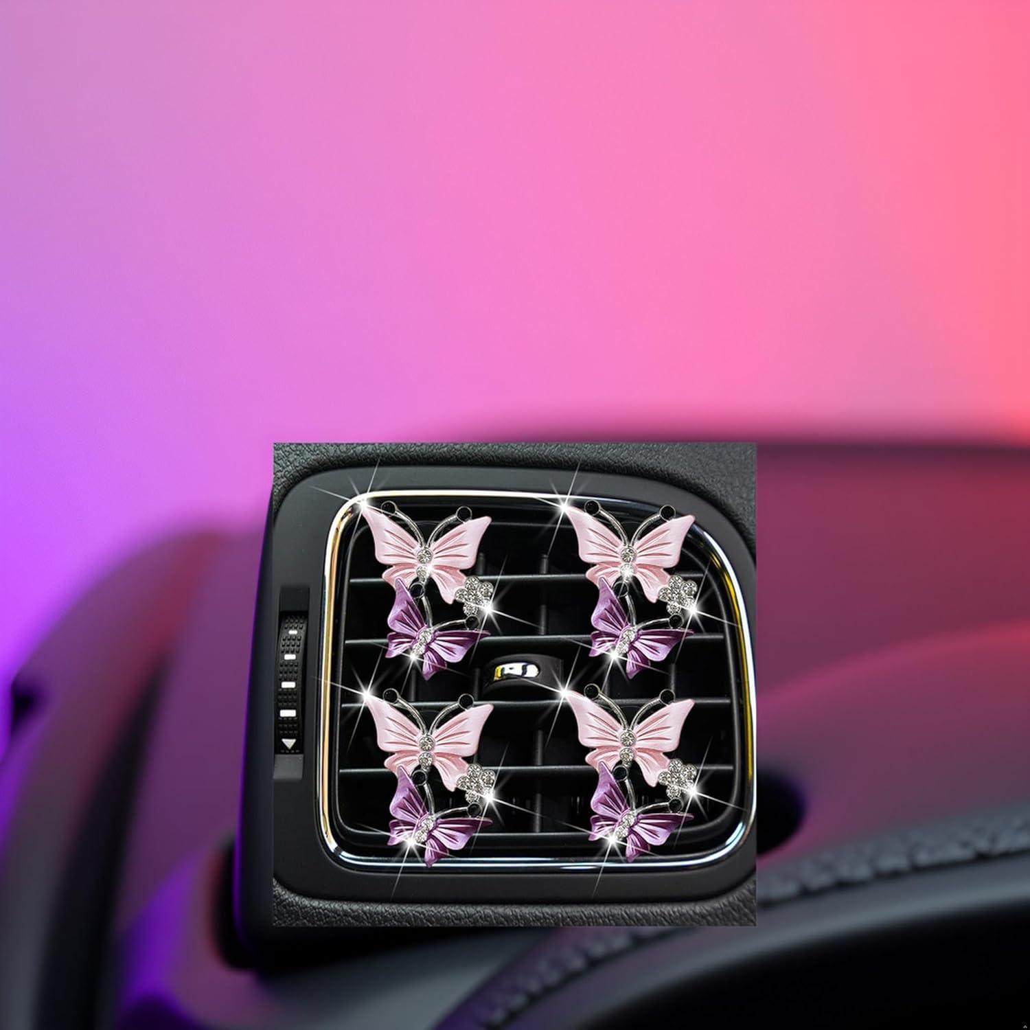 Ambientadores para Automóvil Maitech Clips Mariposa 4 Pcs Rosa