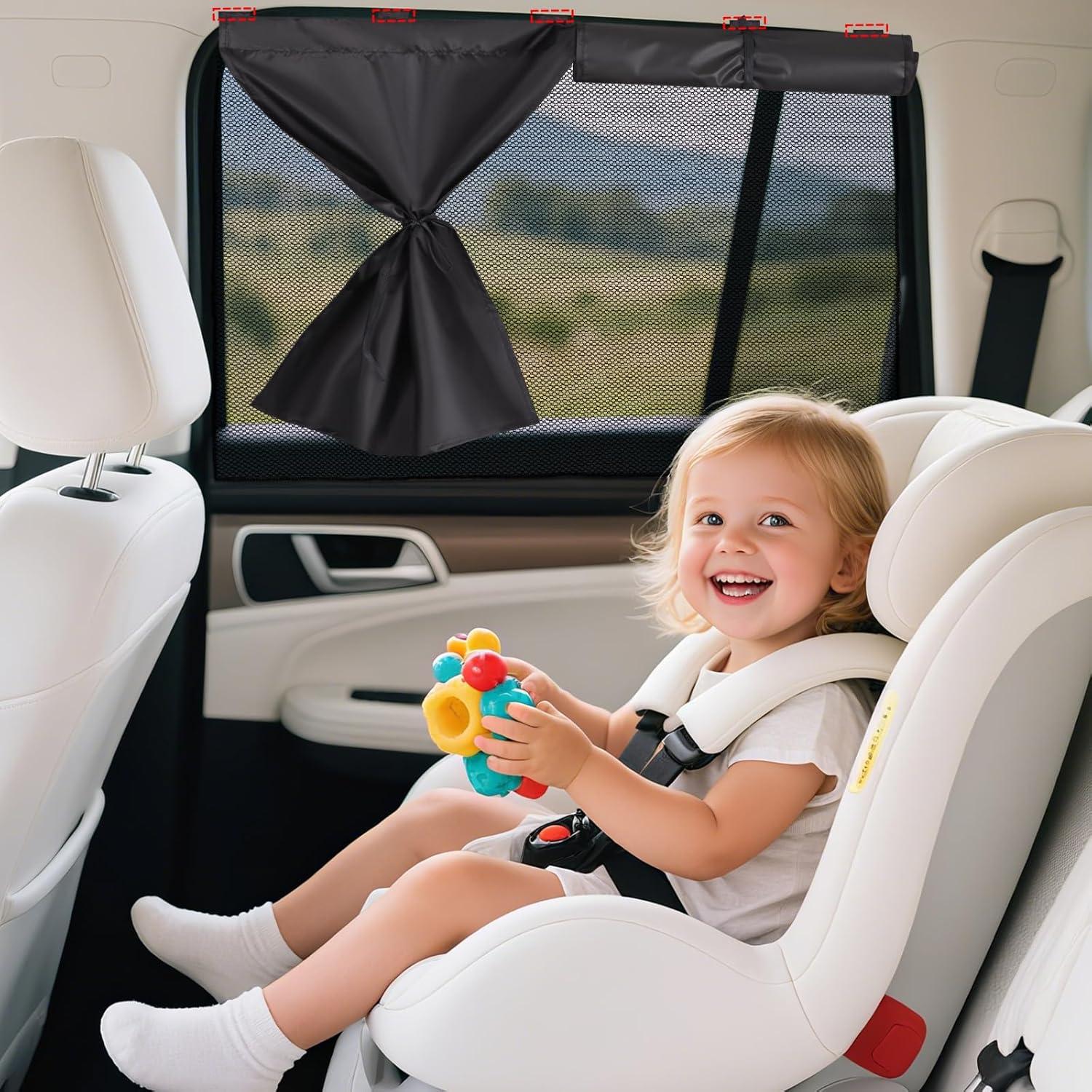 Cortinas para Ventanas de Coche ZATOOTO 2-Pack Sombra Solar 3-en-1