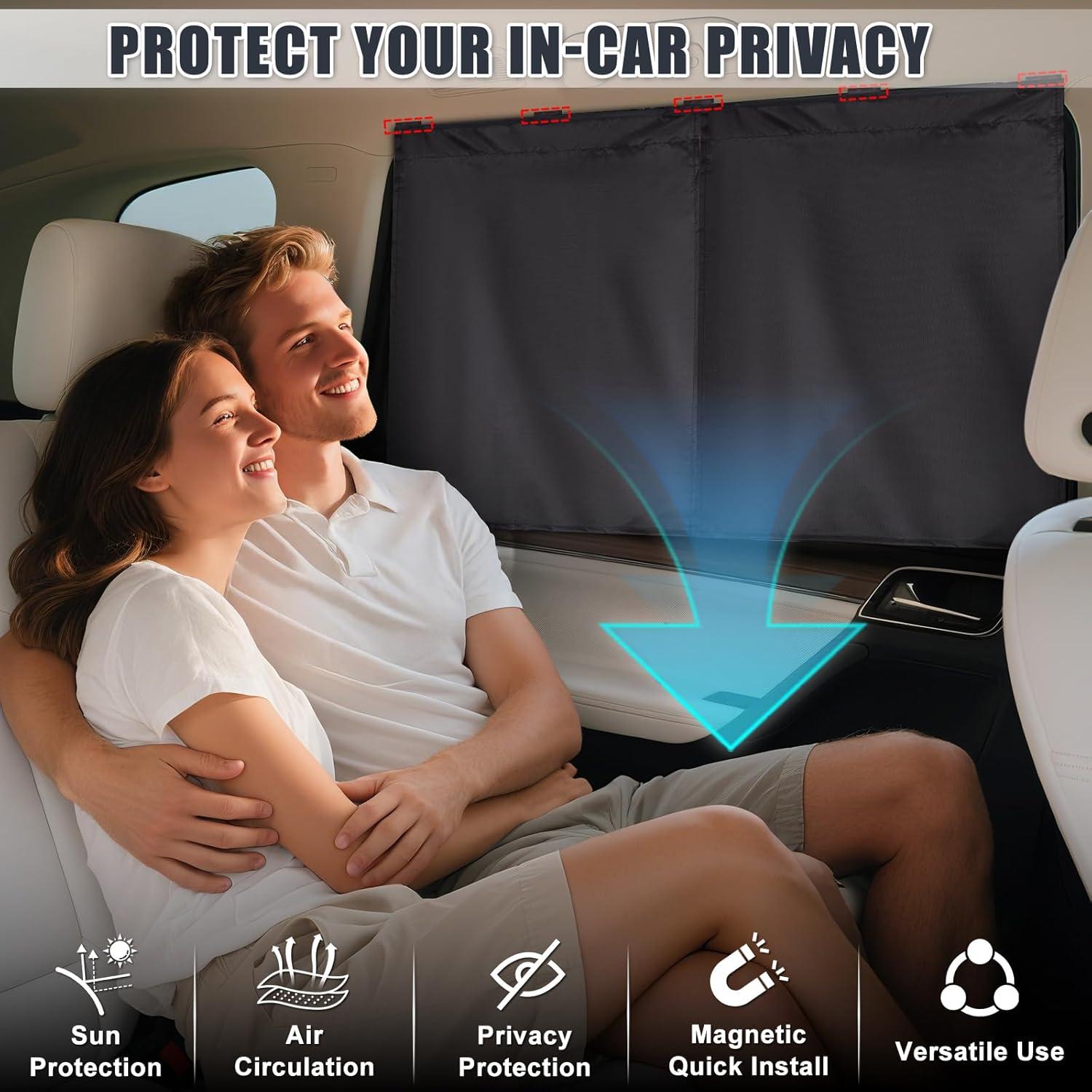 Cortinas para Ventanas de Coche ZATOOTO 2-Pack Sombra Solar 3-en-1