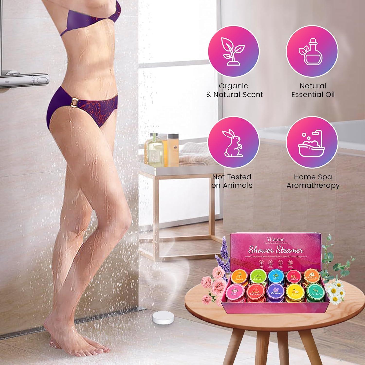 Set de 40 Bombas de Ducha Aromaterapia YIHAMAN - 10 Aromas