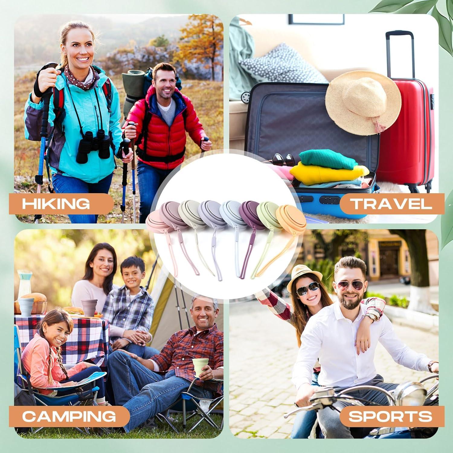 8 Tazas de Silicona Plegables Funnymoom 200 ml Colores Macaron