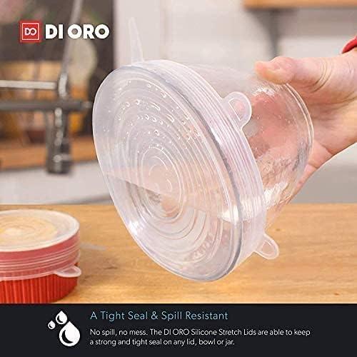 Tapas de Silicona di Oro 6 Pack - Cubiertas Reutilizables