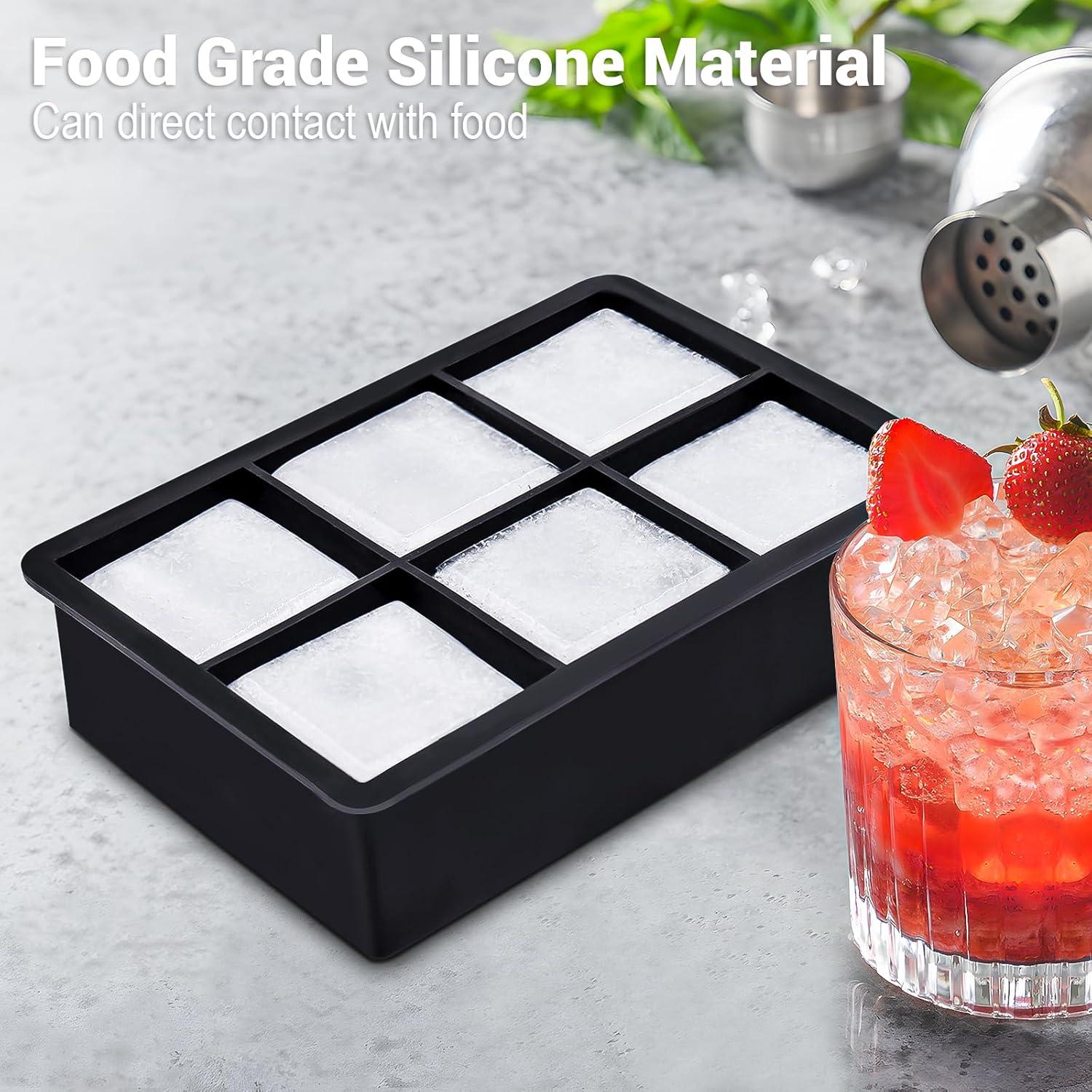 Bandeja de Hielo EOKPHULL 3 Moldes Silicona 6 Cubos Grandes