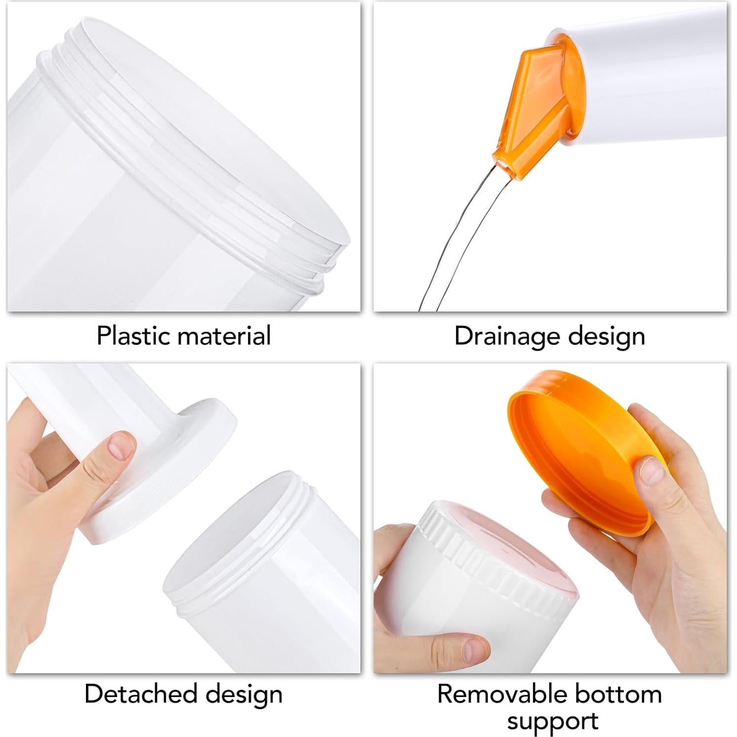 Ruisita 4 Botellas de Jugo y Licor 1L con Vertedor Acero Inoxidable