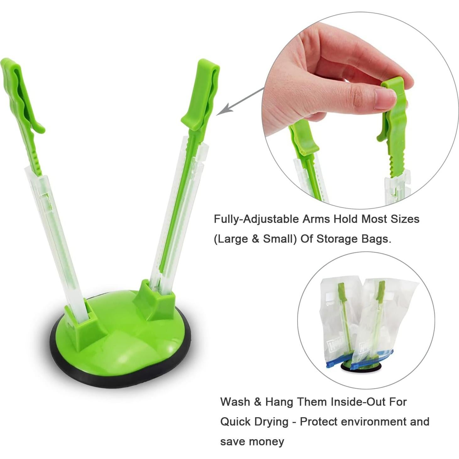 Soporte de Bolsa de Alimentos Ruibo - Paquete de 2 Verde