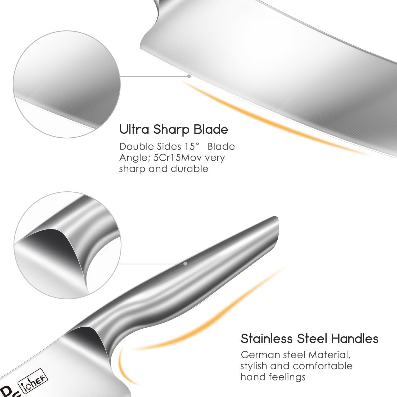 Cuchillo Nakiri DDF iohEF 18cm Acero Inoxidable Profesional