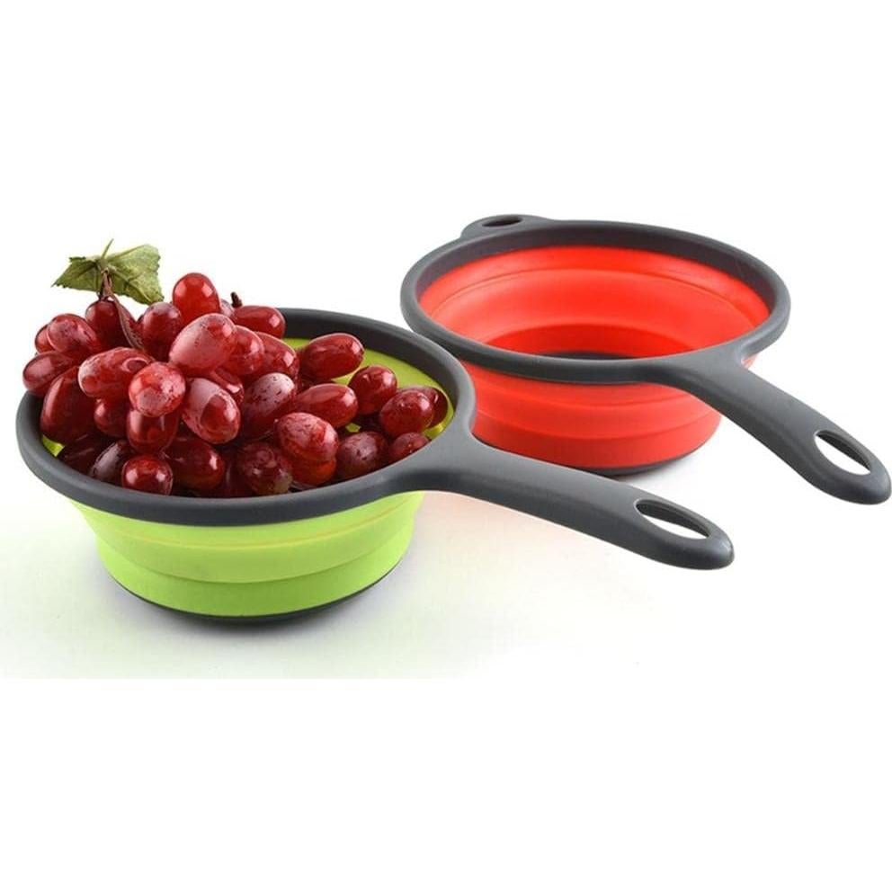 Colador Plegable de Silicona Vctitil 30x20cm Verde