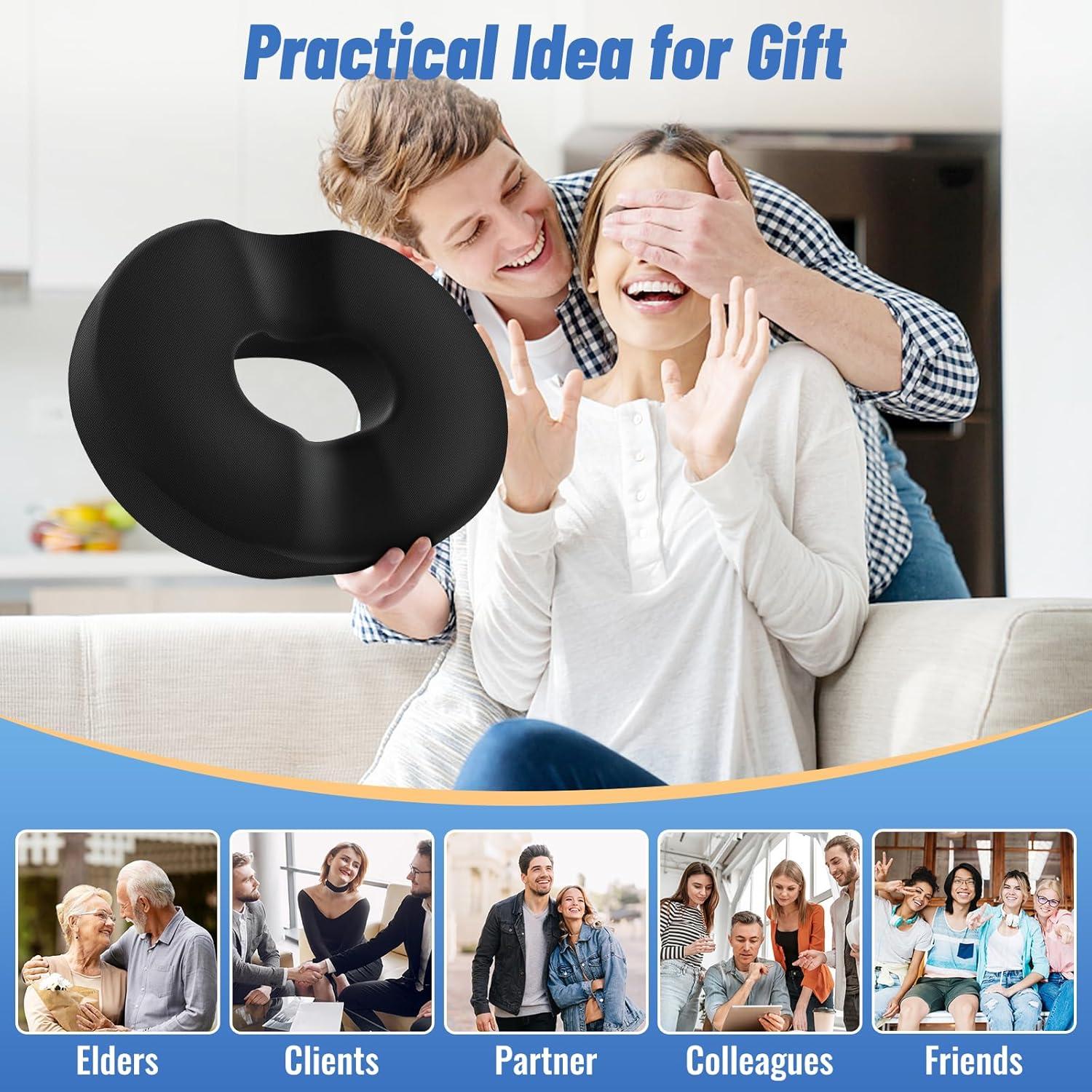 Cojín de Asiento Ergonómico CloudBliss Negro para Coccix