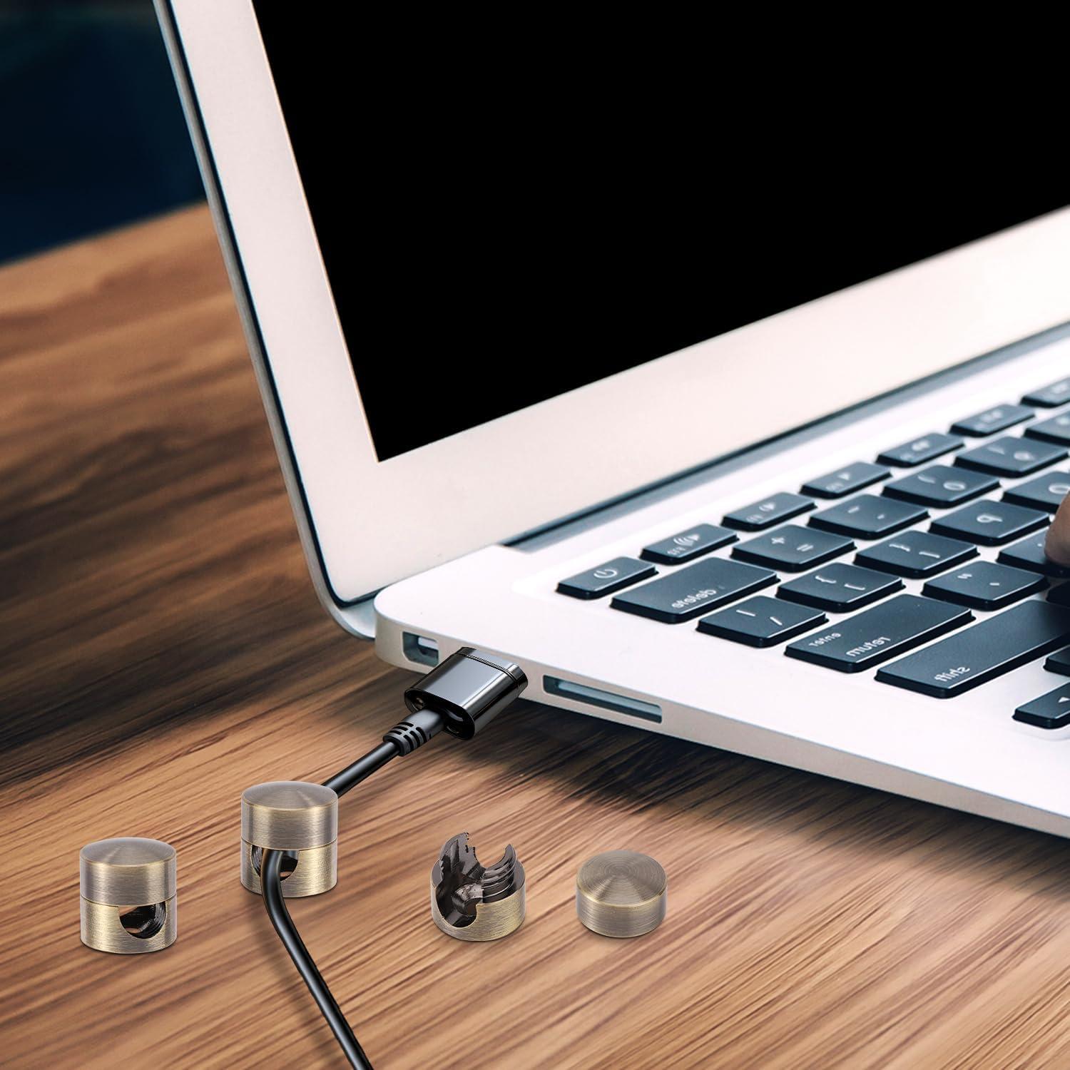 3 Anclajes de Cable Metálicos Adhesivos Gosknor - Bronce