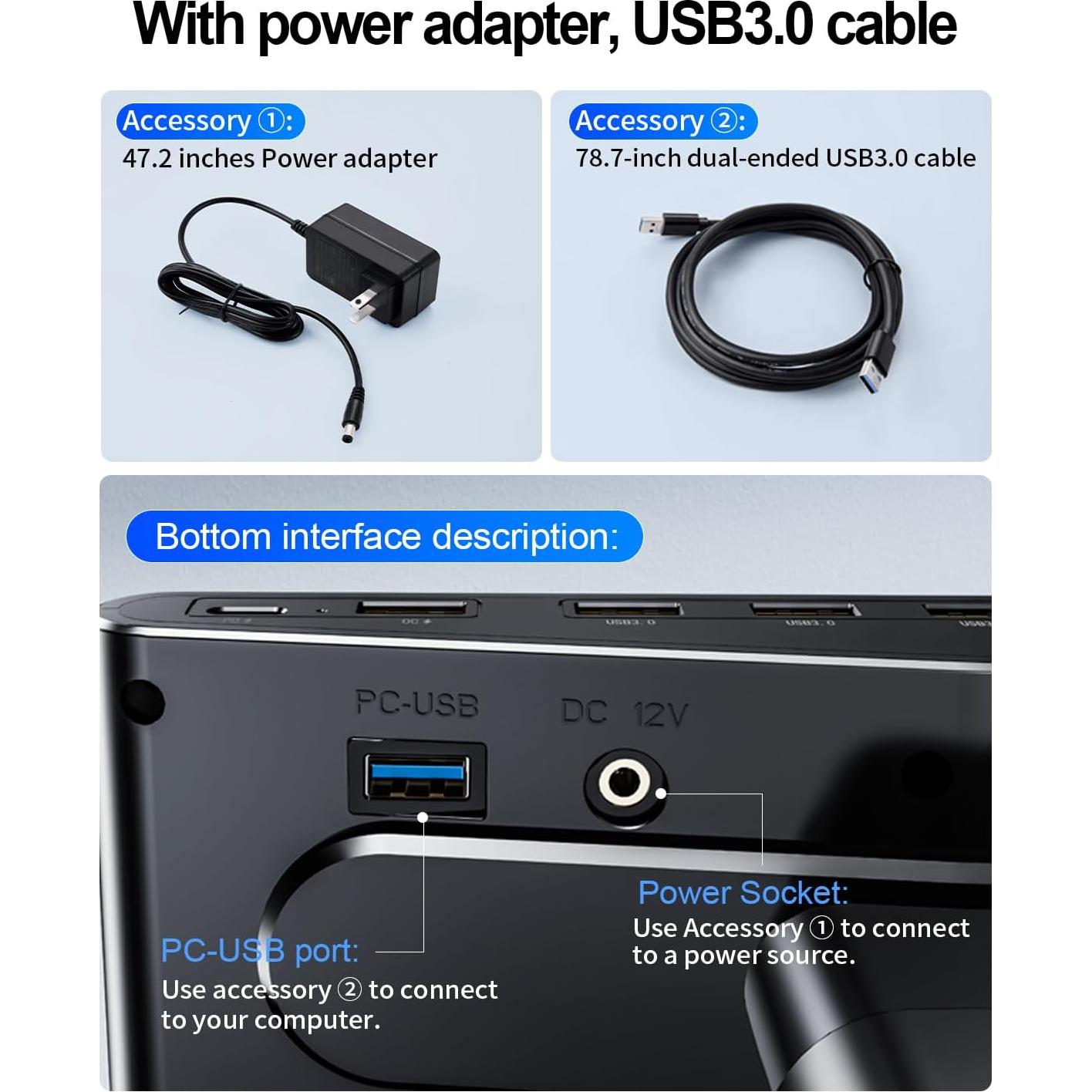 Soporte Elevador para Monitor NIFBANG con Hub USB C Ajustable