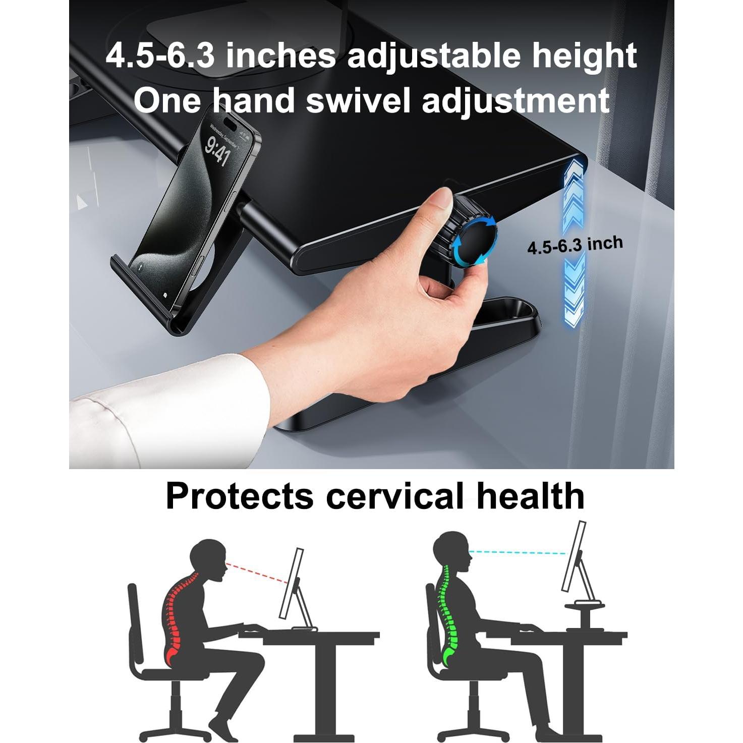 Soporte Elevador para Monitor NIFBANG con Hub USB C Ajustable