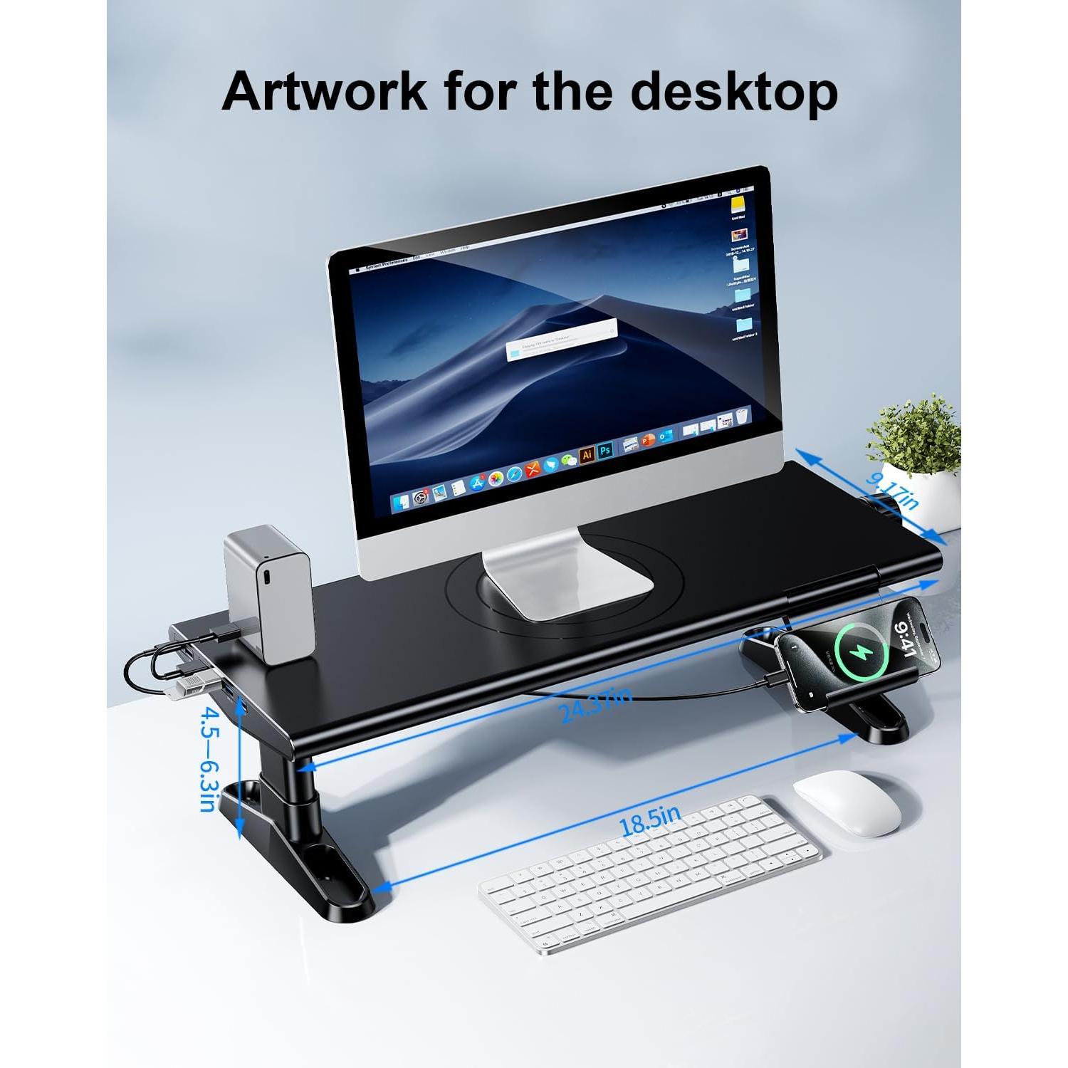 Soporte Elevador para Monitor NIFBANG con Hub USB C Ajustable
