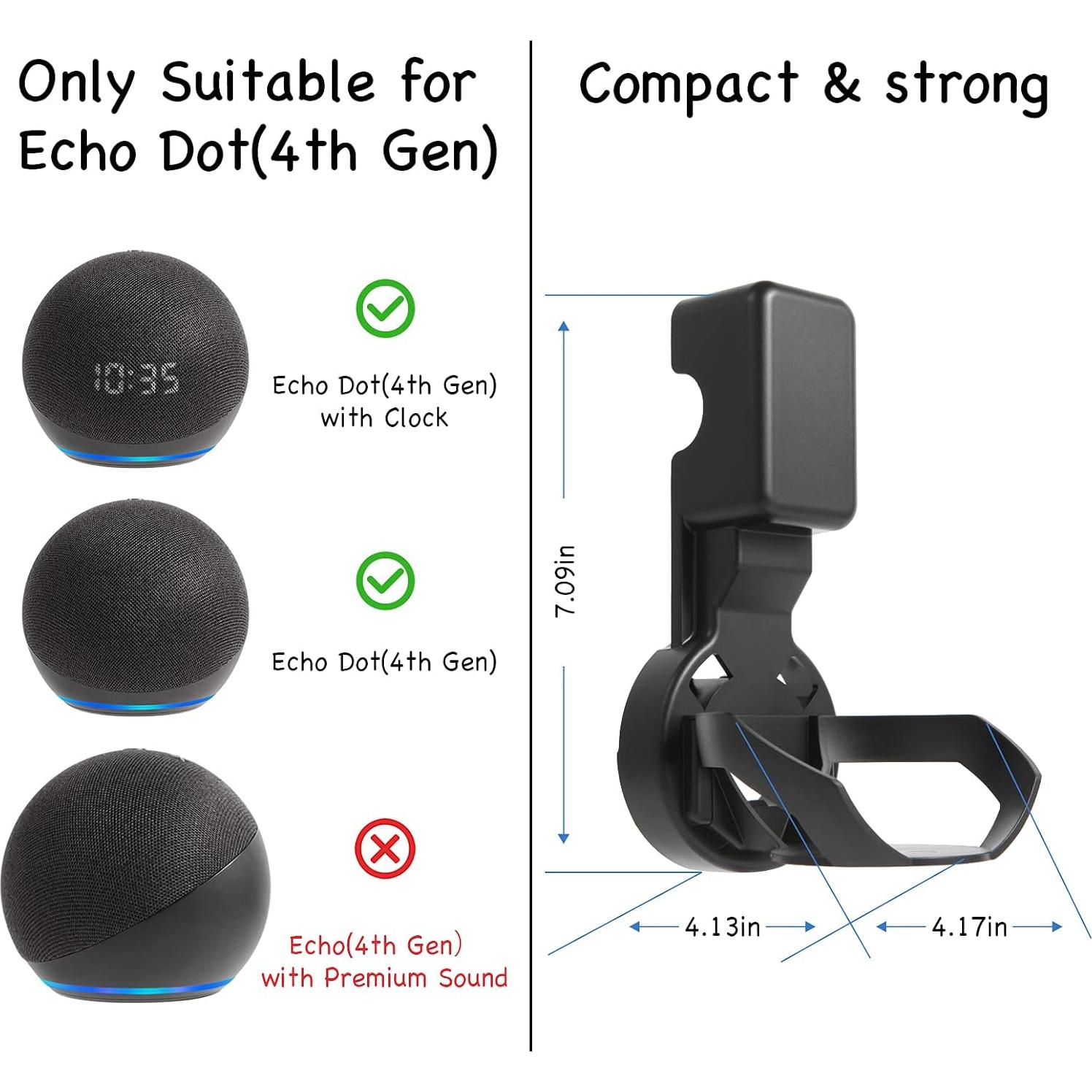 Soporte de Montaje en Pared ZUOLACO para Echo Dot 4ta/5ta Gen