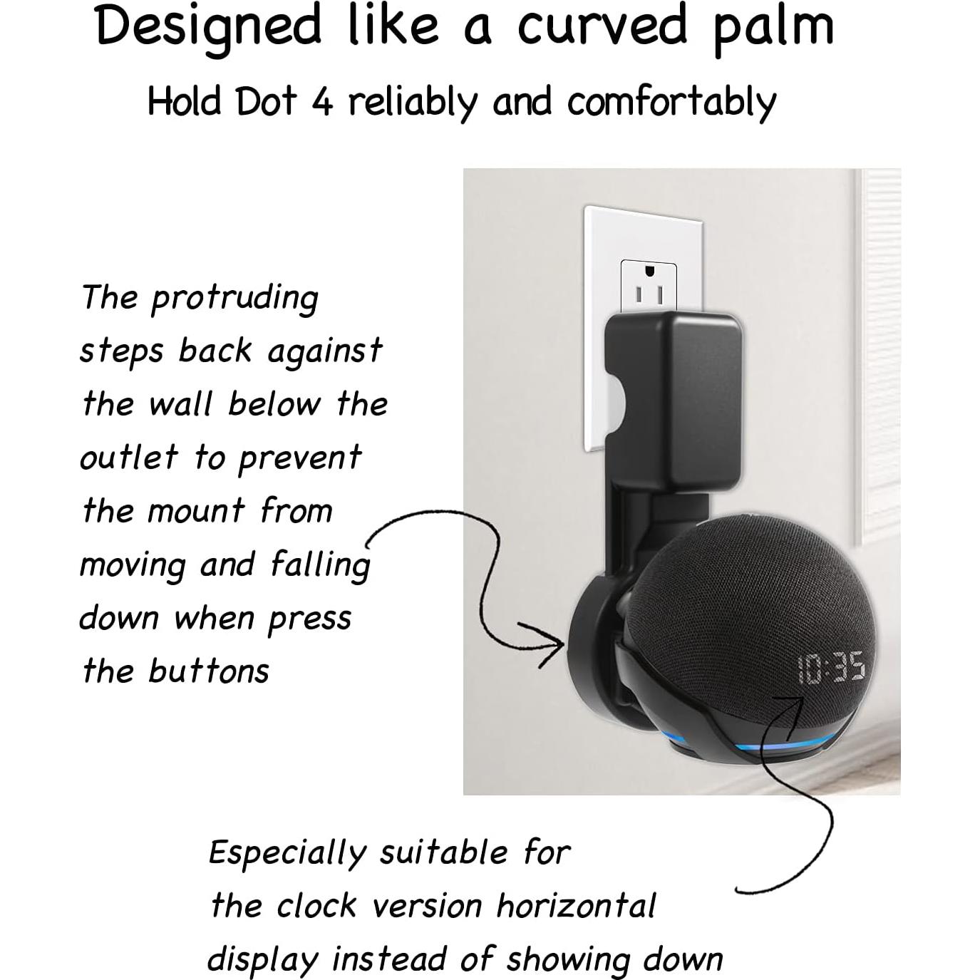 Soporte de Montaje en Pared ZUOLACO para Echo Dot 4ta/5ta Gen