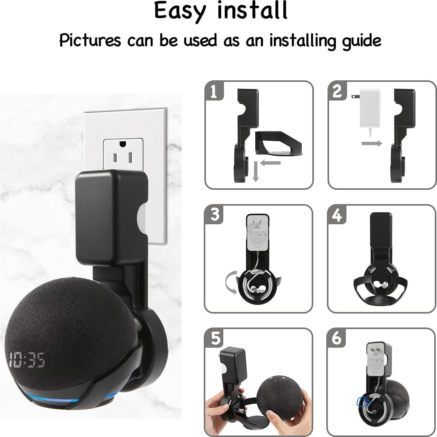 Soporte de Montaje en Pared ZUOLACO para Echo Dot 4ta/5ta Gen