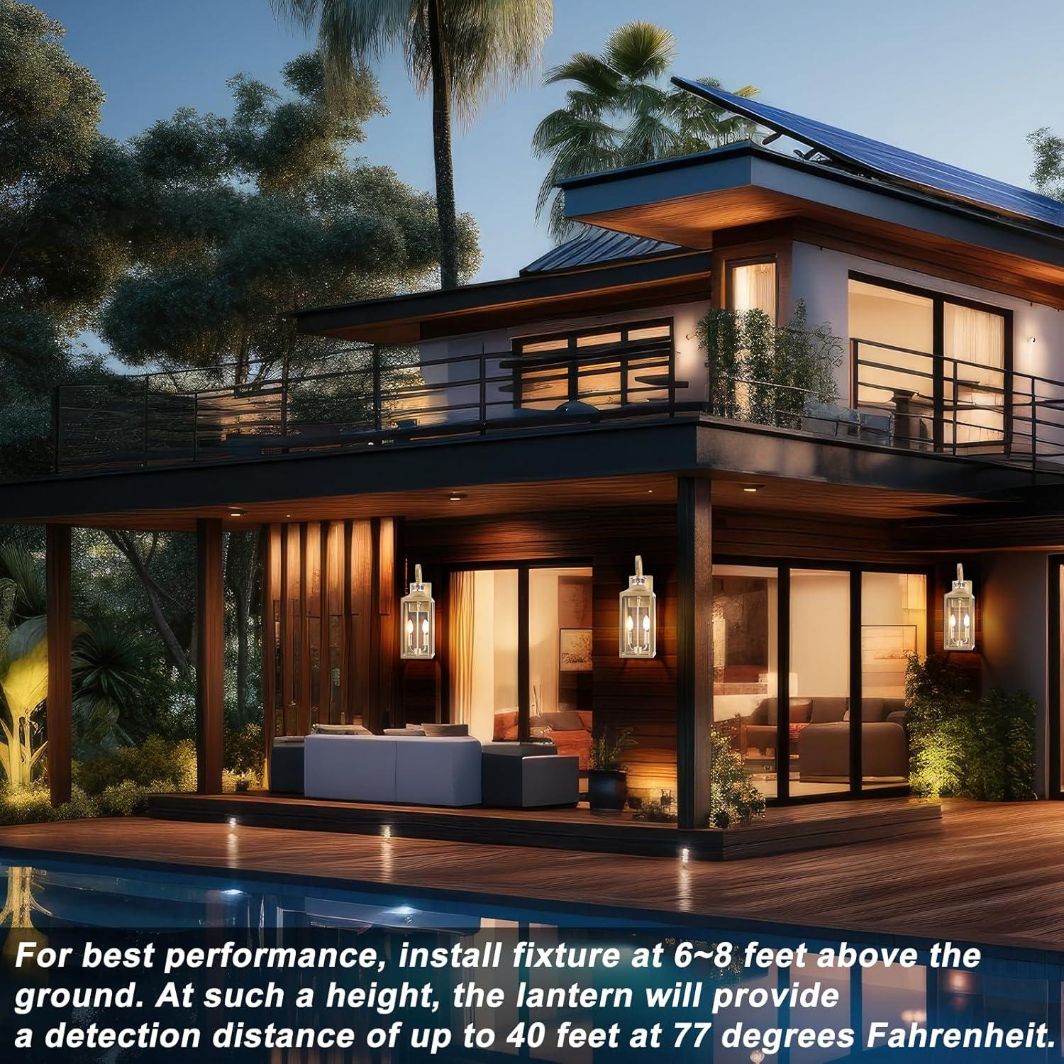 Luz Exterior con Sensor de Movimiento Yolsunes 50cm Oro IP65