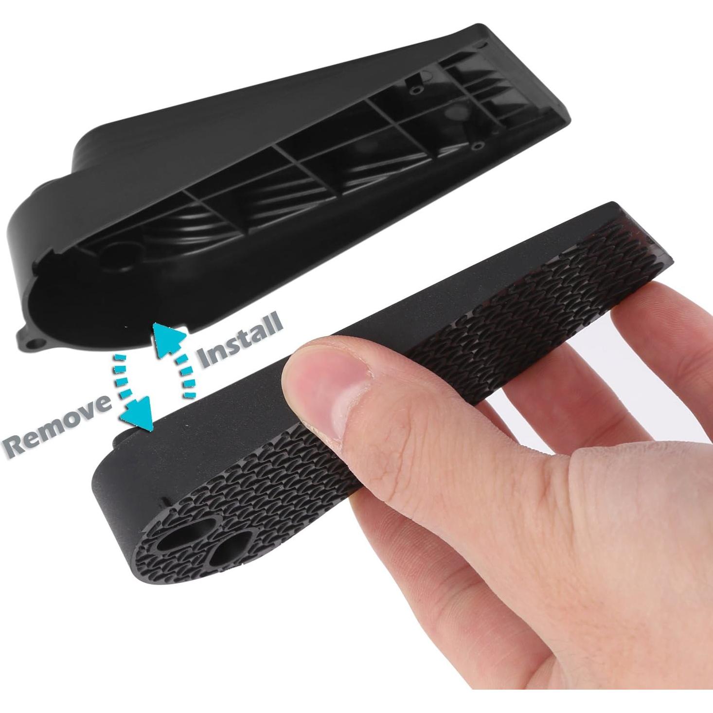 Juego de 4 Topes de Puerta Newkiton Antideslizantes Negro