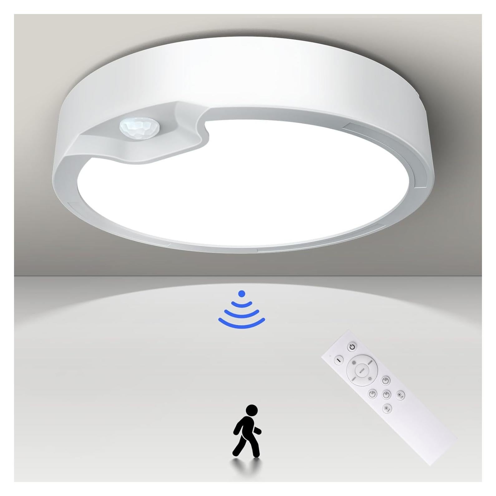 Luz de Techo LED a Pilas KEPLUG con Sensor de Movimiento 20cm