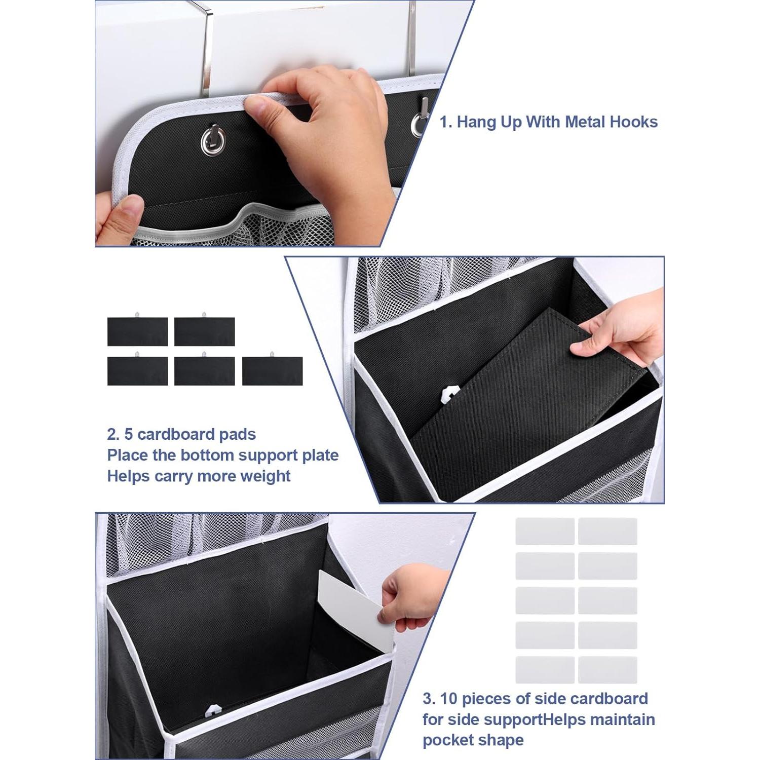 Organizador Colgante sobre Puerta Wakaye 5 Niveles Negro