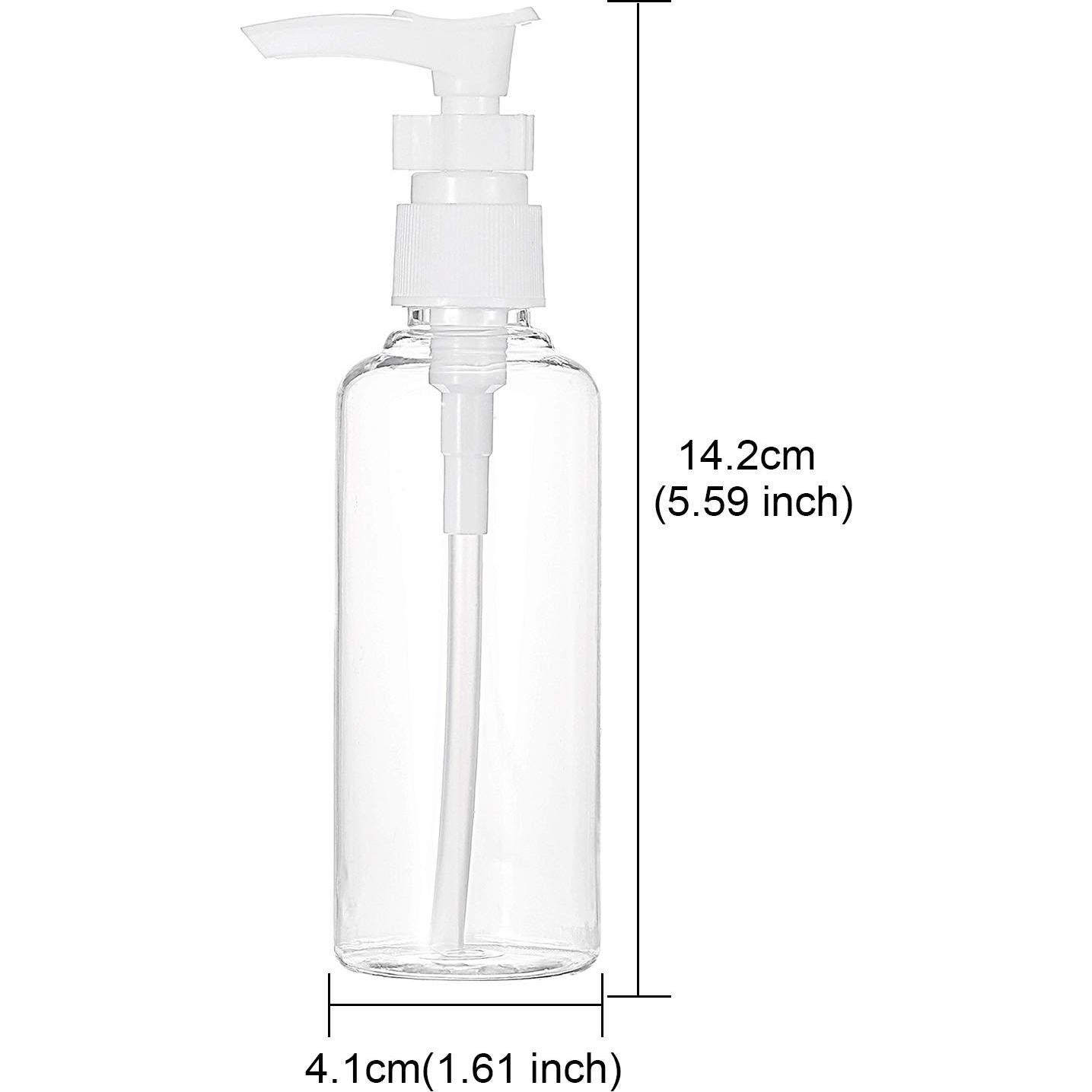 Set de 6 Botellas de Viaje 100 ml TecUnite con Embudo Blanco