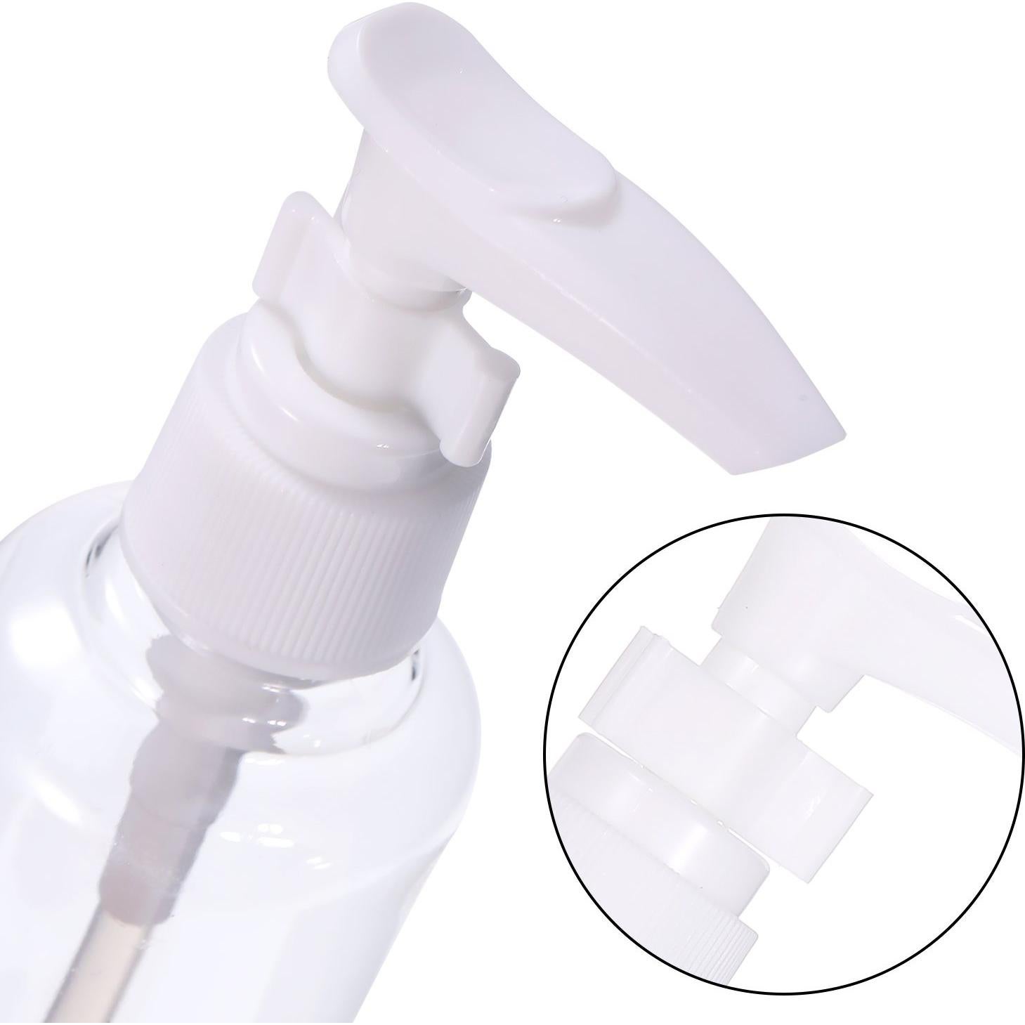 Set de 6 Botellas de Viaje 100 ml TecUnite con Embudo Blanco